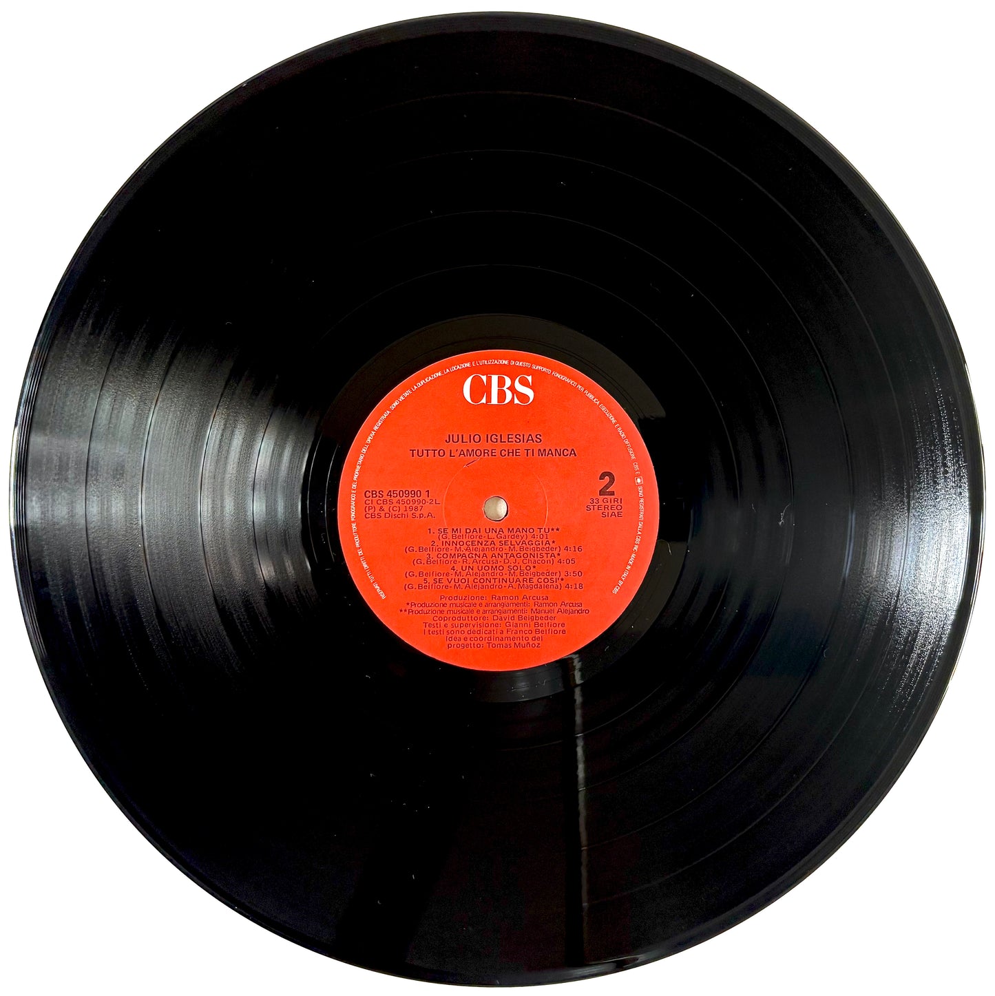 Julio Iglesias - Tutto l’Amore che ti manca - Vinile Nero (Black Vinyl)