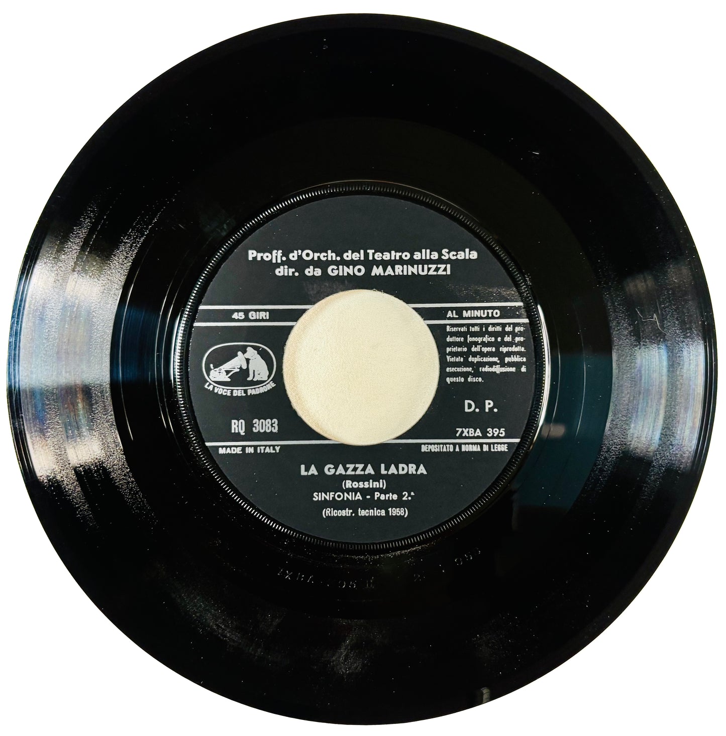 GINO MARINUZZI - La Gazza Ladra (Stasera all’Opera) - 45rpm Nero