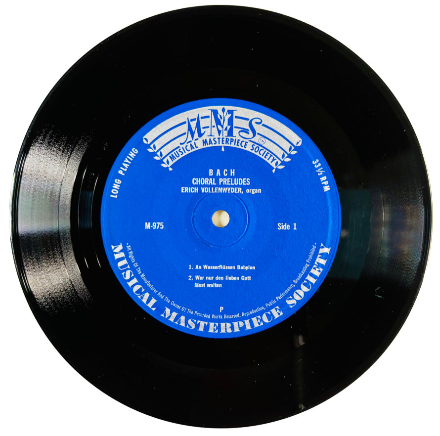 J.S. BACH - Vier Choralvorspiele - 33rpm Nero