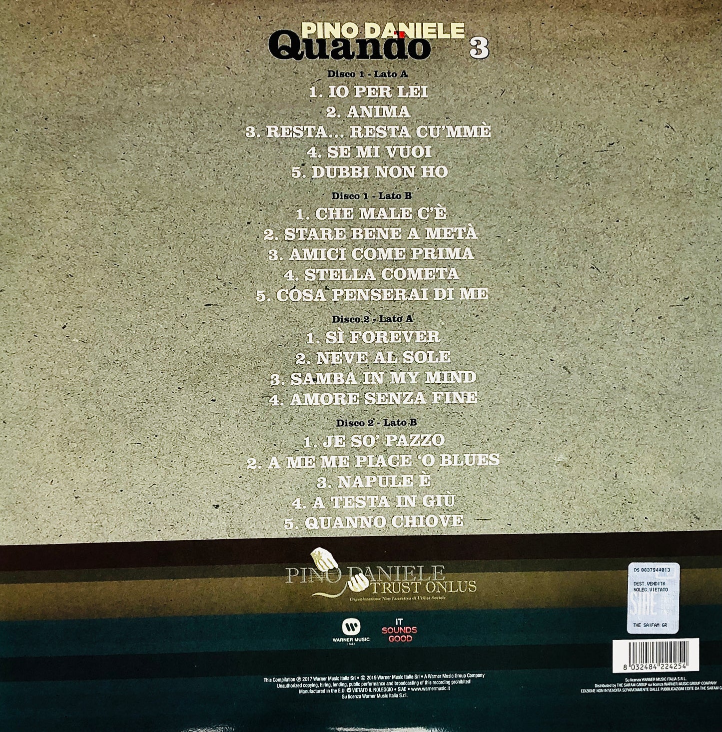 PINO DANIELE - Quando (Volume 1 / 2 / 3) - Doppio Vinile Nero
