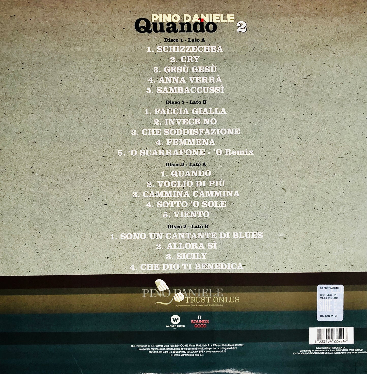 PINO DANIELE - Quando (Volume 1 / 2 / 3) - Doppio Vinile Nero
