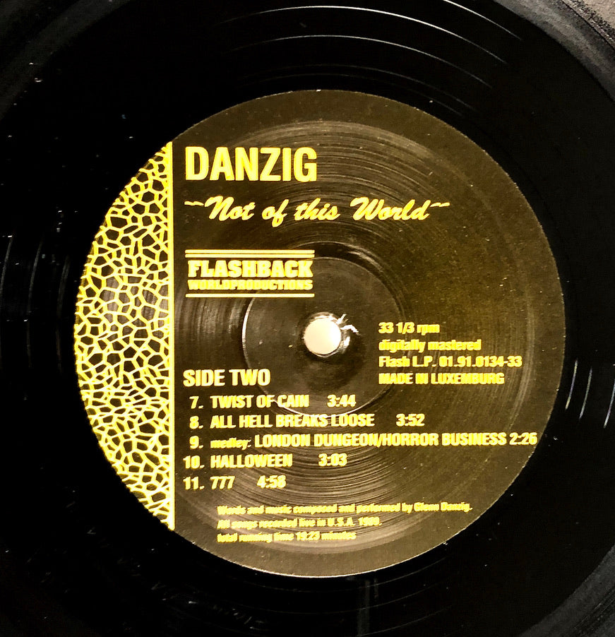 DANZIG - Not of this World (live in USA, 1989) - Vinile Nero (Black Vinyl)
