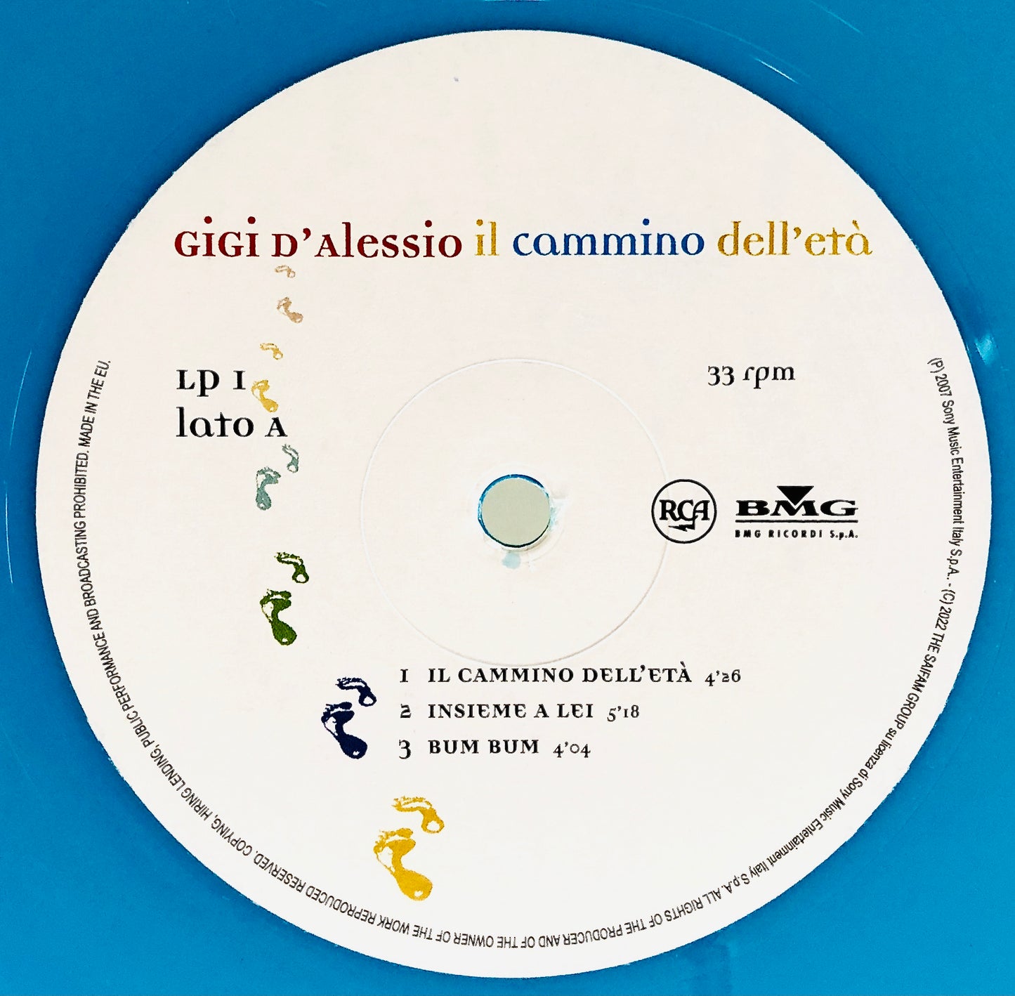 GIGI D’ALESSIO - Il cammino dell’età - Doppio Vinile Azzurro Solido (Ed. Lim. Numerata)