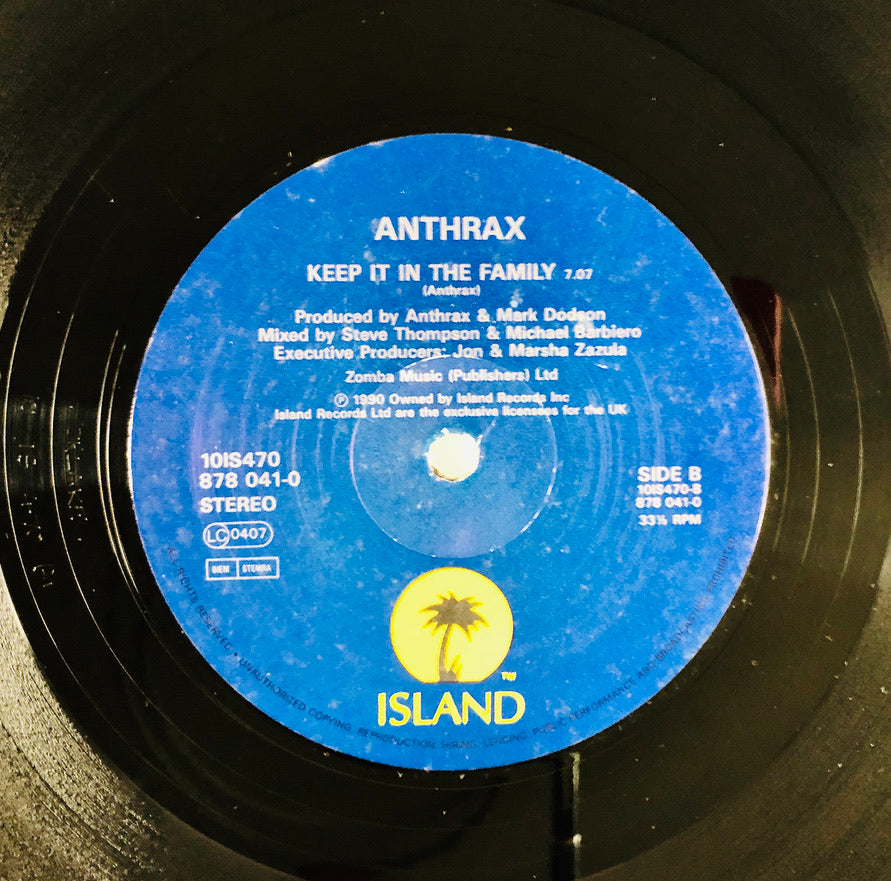 ANTHRAX - In My World - Vinile Nero (Black Vinyl) (1990)