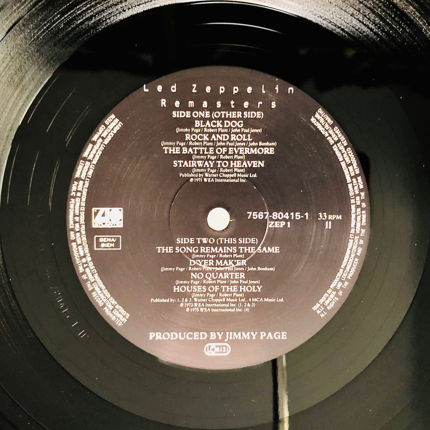 LED ZEPPELIN - Remasters - Triplo Vinile Nero (3LPs Black Vinyl) (Atlantic - 1990)