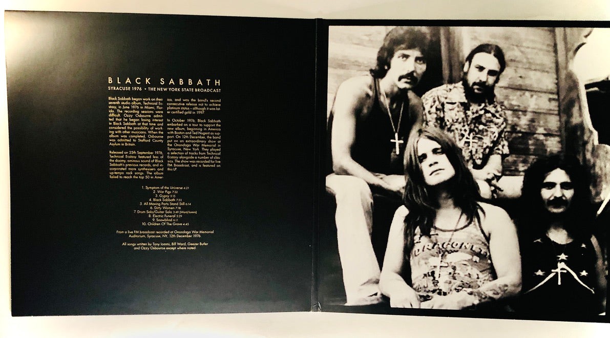 BLACK SABBATH - Syracuse 1976 - Doppio Vinile Bianco Solido (White Double Vinyl) (2022)