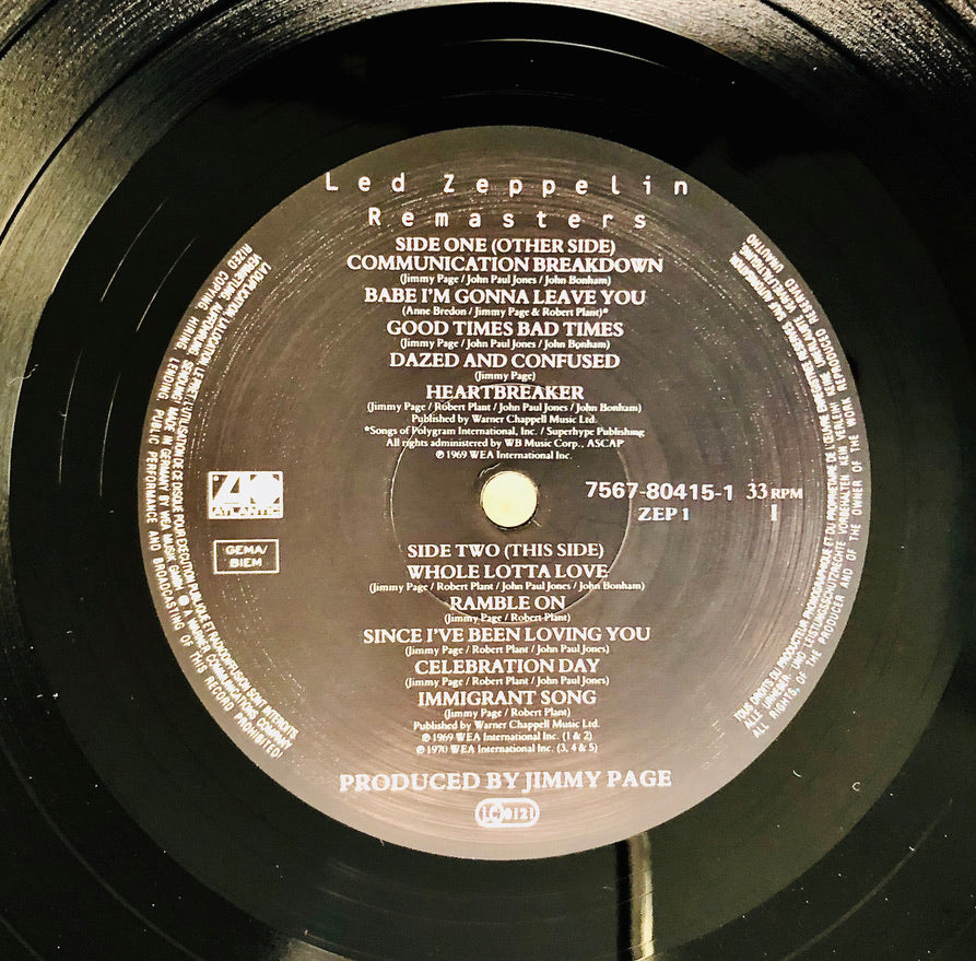 LED ZEPPELIN - Remasters - Triplo Vinile Nero (3LPs Black Vinyl) (Atlantic - 1990)