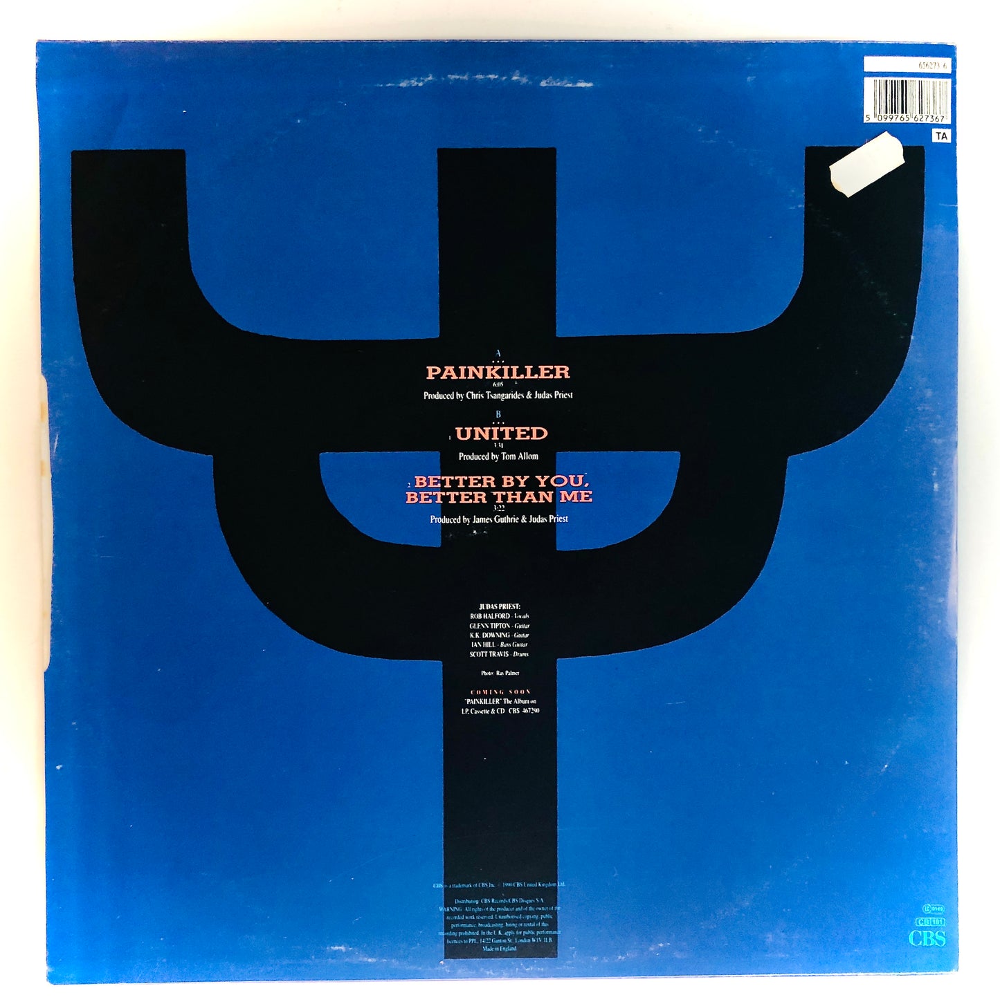 JUDAS PRIEST - Painkiller - Vinile Rosso Trasparente (CBS UK 1990)