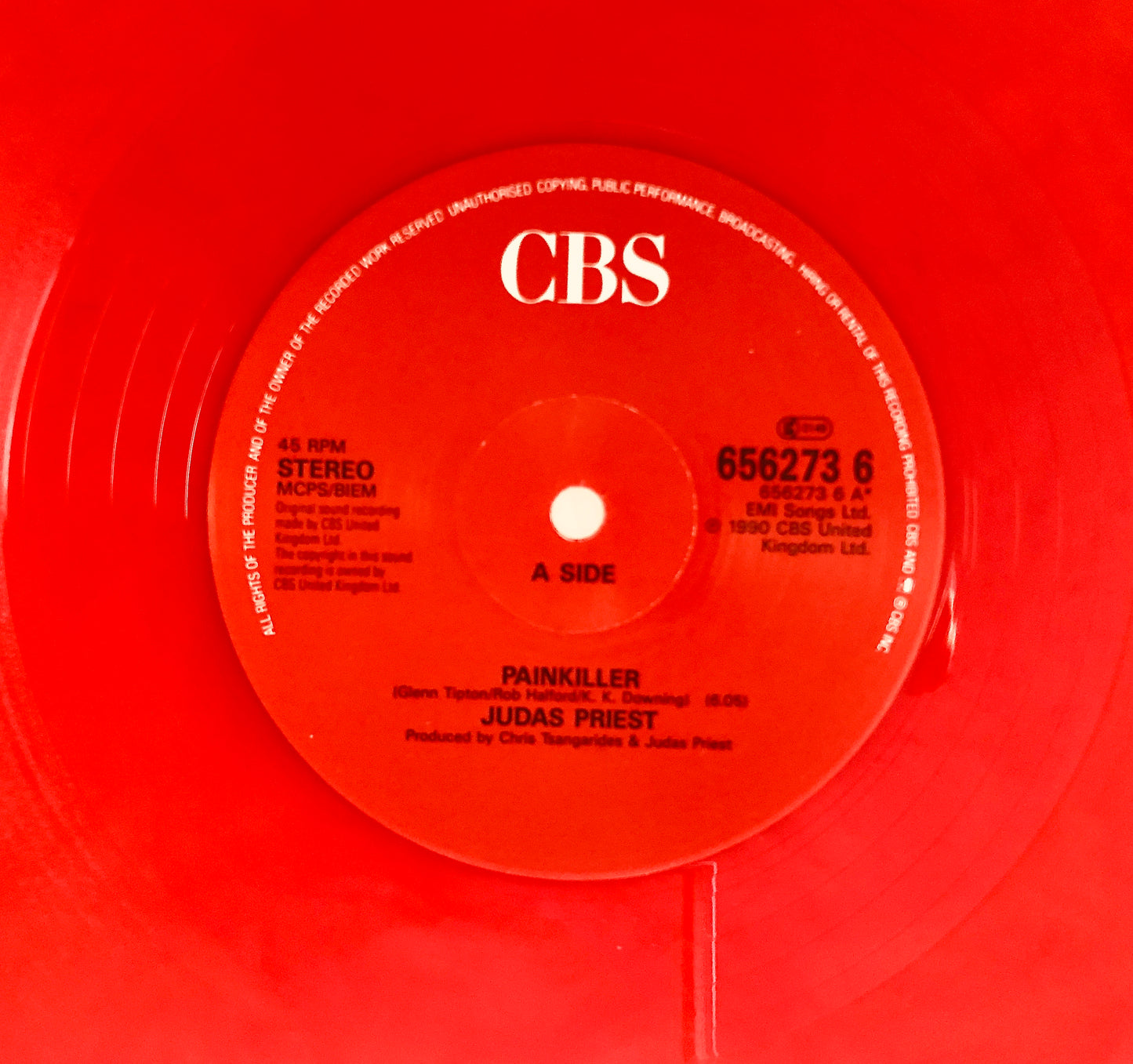 JUDAS PRIEST - Painkiller - Vinile Rosso Trasparente (CBS UK 1990)