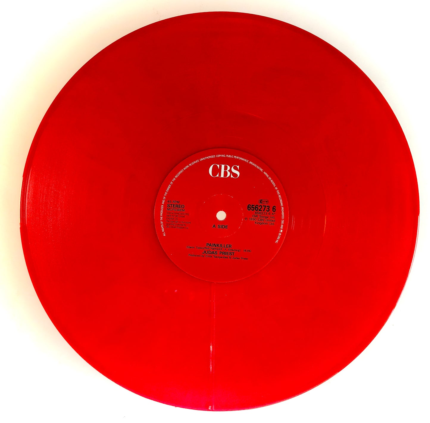 JUDAS PRIEST - Painkiller - Vinile Rosso Trasparente (CBS UK 1990)