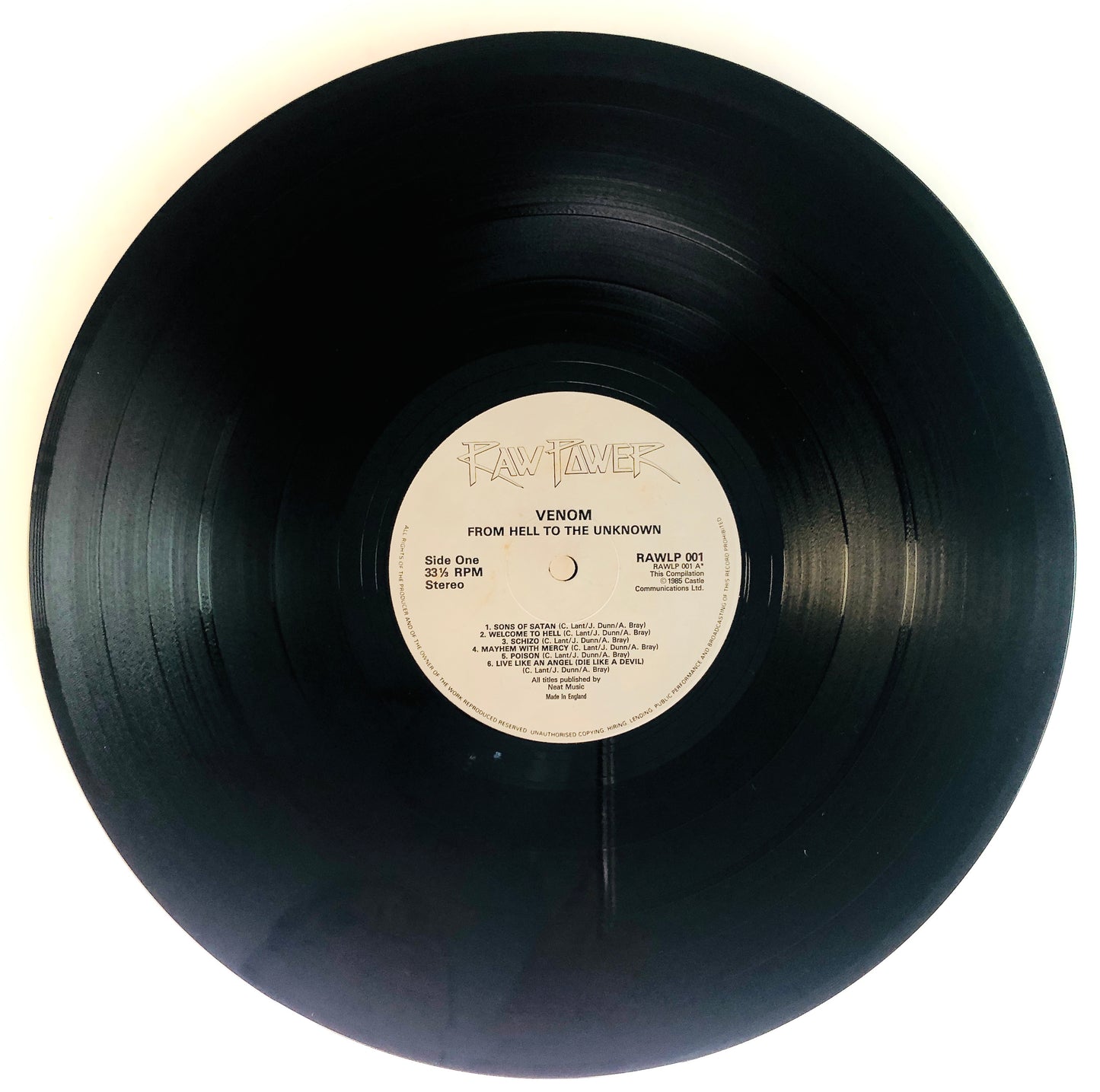 VENOM - from Hell to the Unknown… - Vinile Nero (Black Vinyl) (Raw Power - 1985)