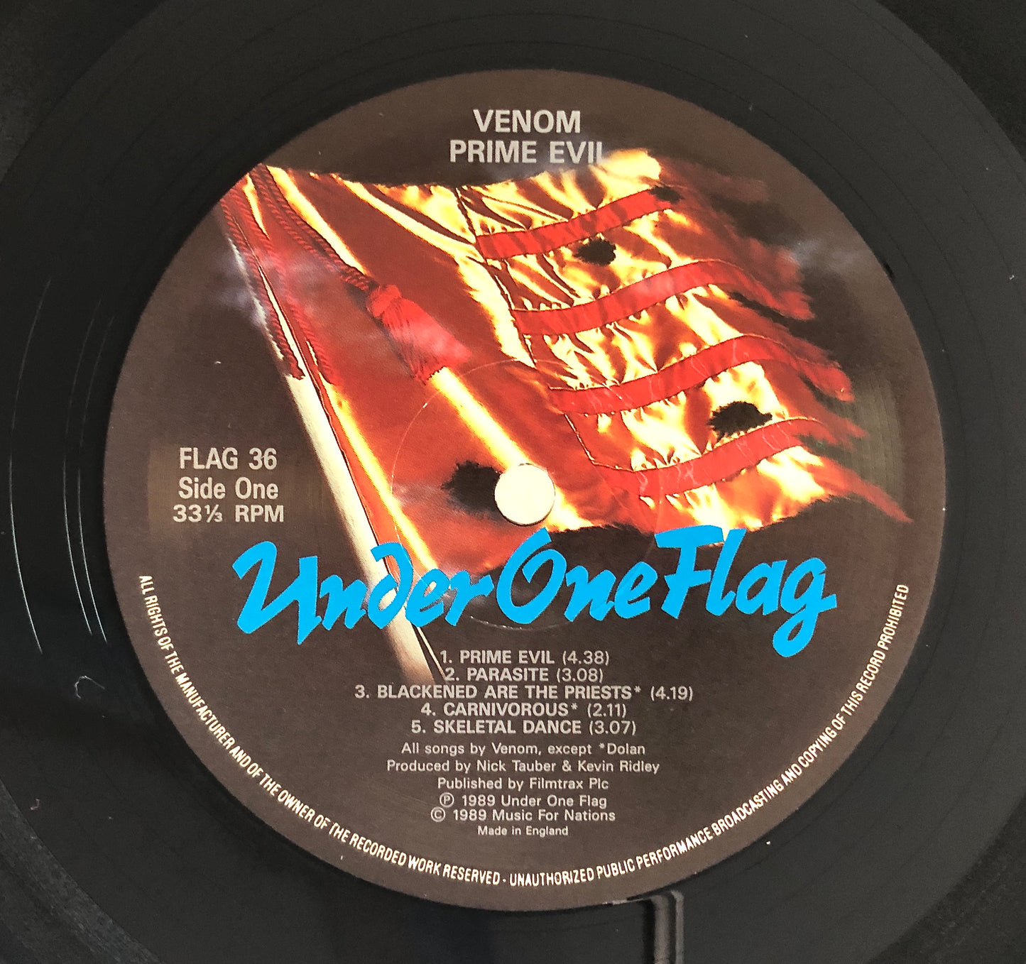 VENOM - Prime Evil - Vinile Nero (Black Vinyl) (Ed. Under One Flag, 1989 UK)