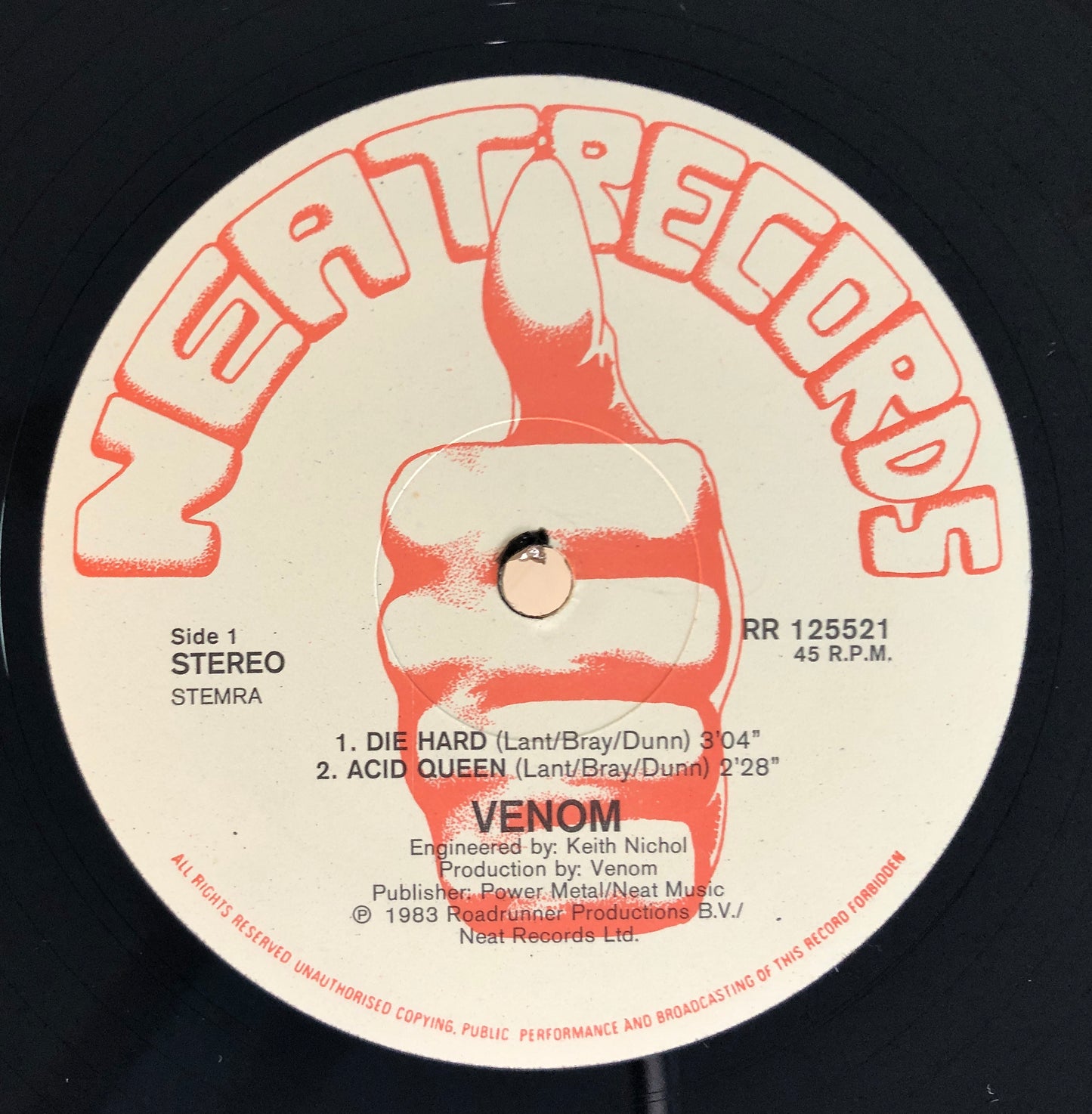 VENOM - Die Hard - Vinile Nero (Black Vinyl) (Ed.Roadrunner Records - 1983)