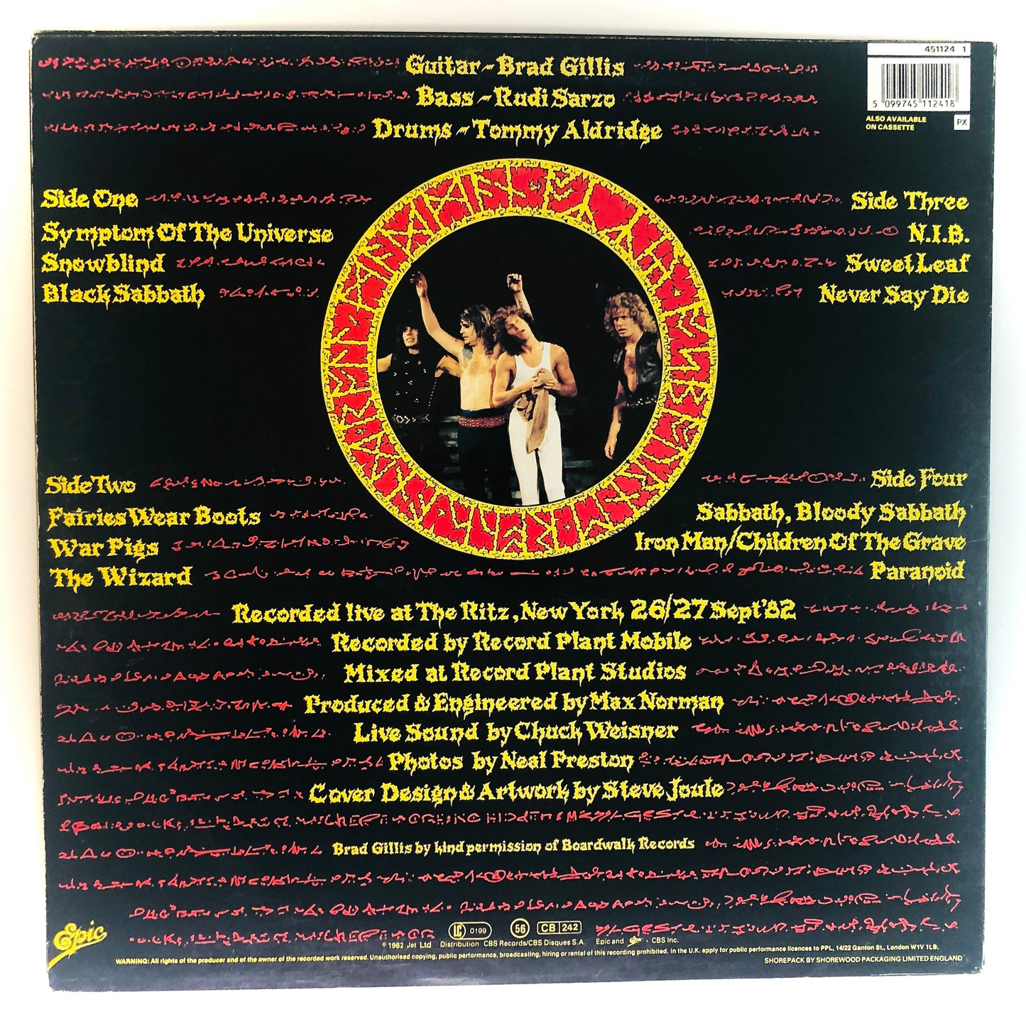 OZZY OSBOURNE - Talk of the Devil - Doppio Vinile Nero (Epic UK)