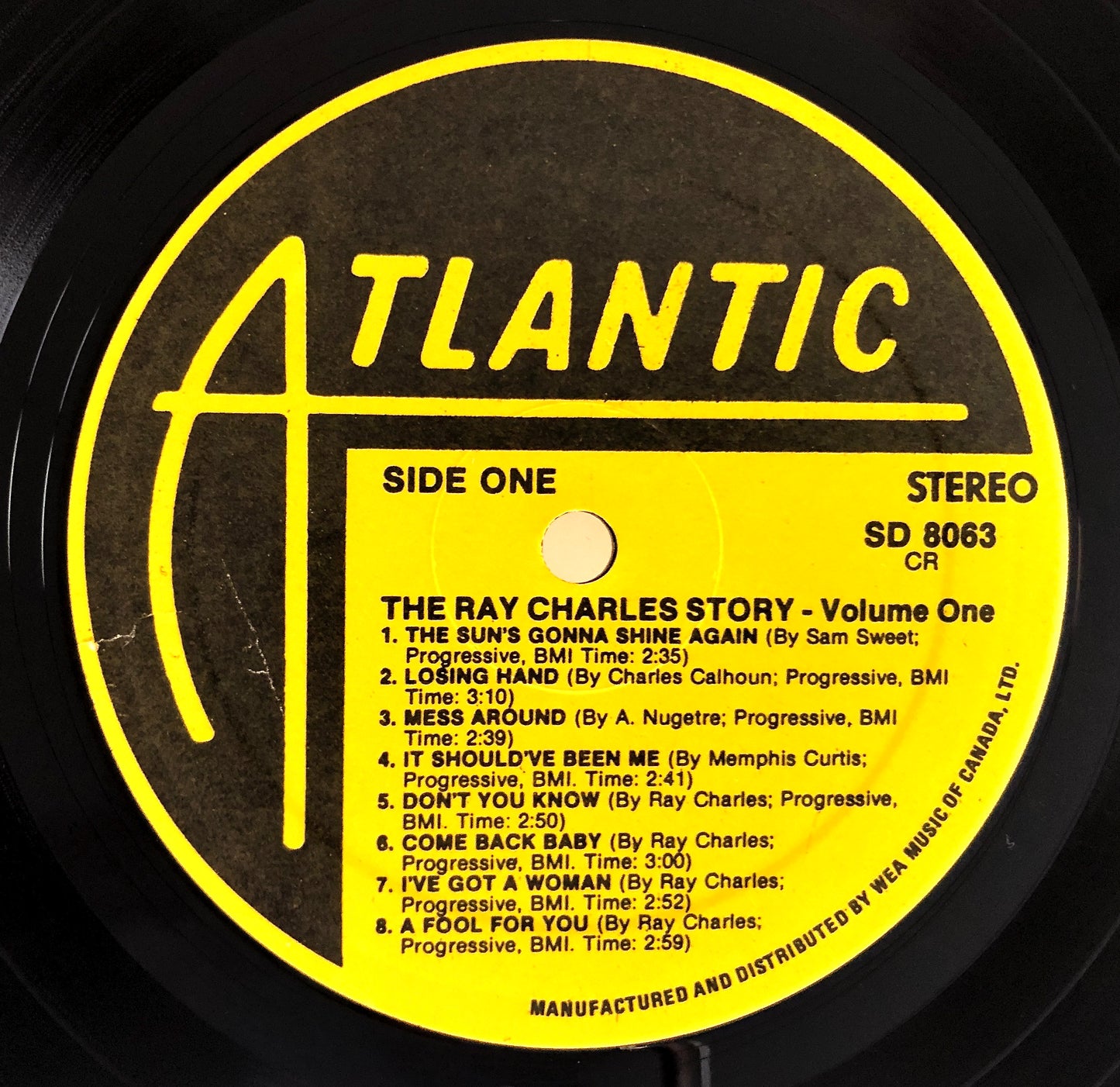 RAY CHARLES - The Ray Charles Story (Volume One) - Vinile Nero (Black Vinyl) (1975)