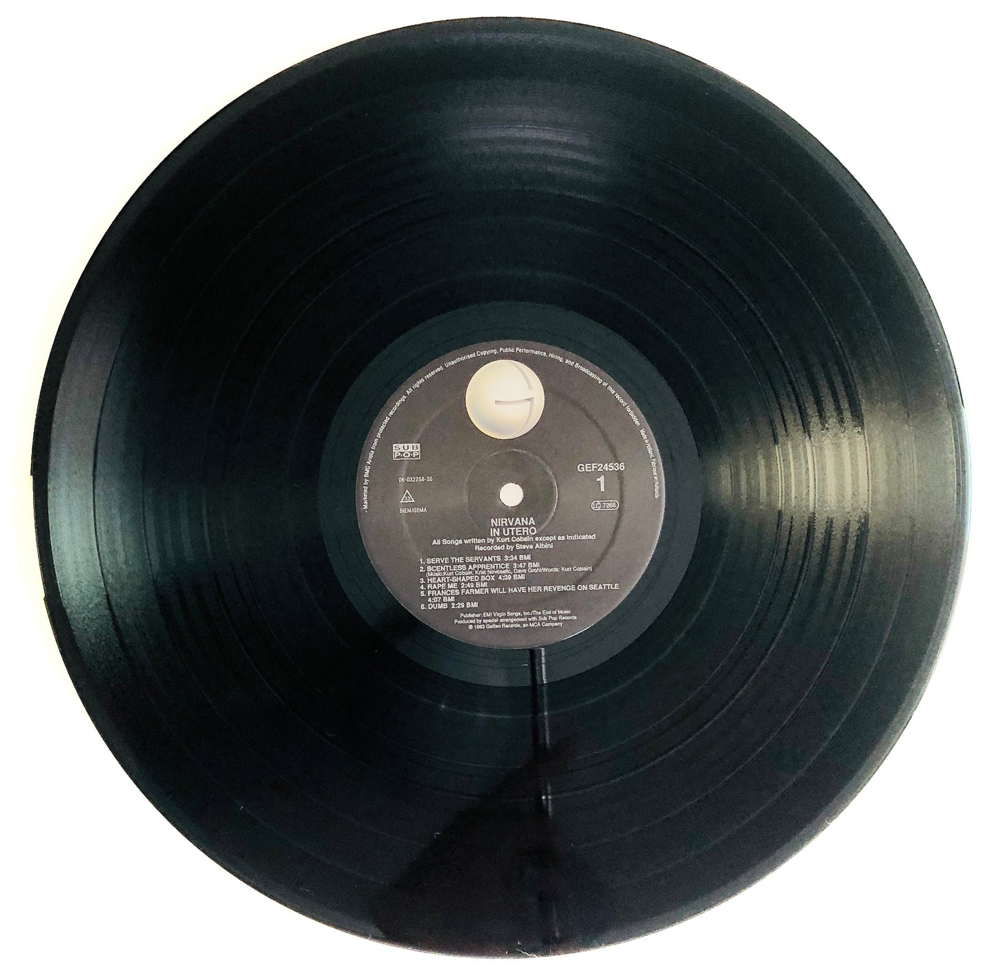 NIRVANA - In Utero - Vinile Nero (Black Vinyl) (Geffen Records - 1993)