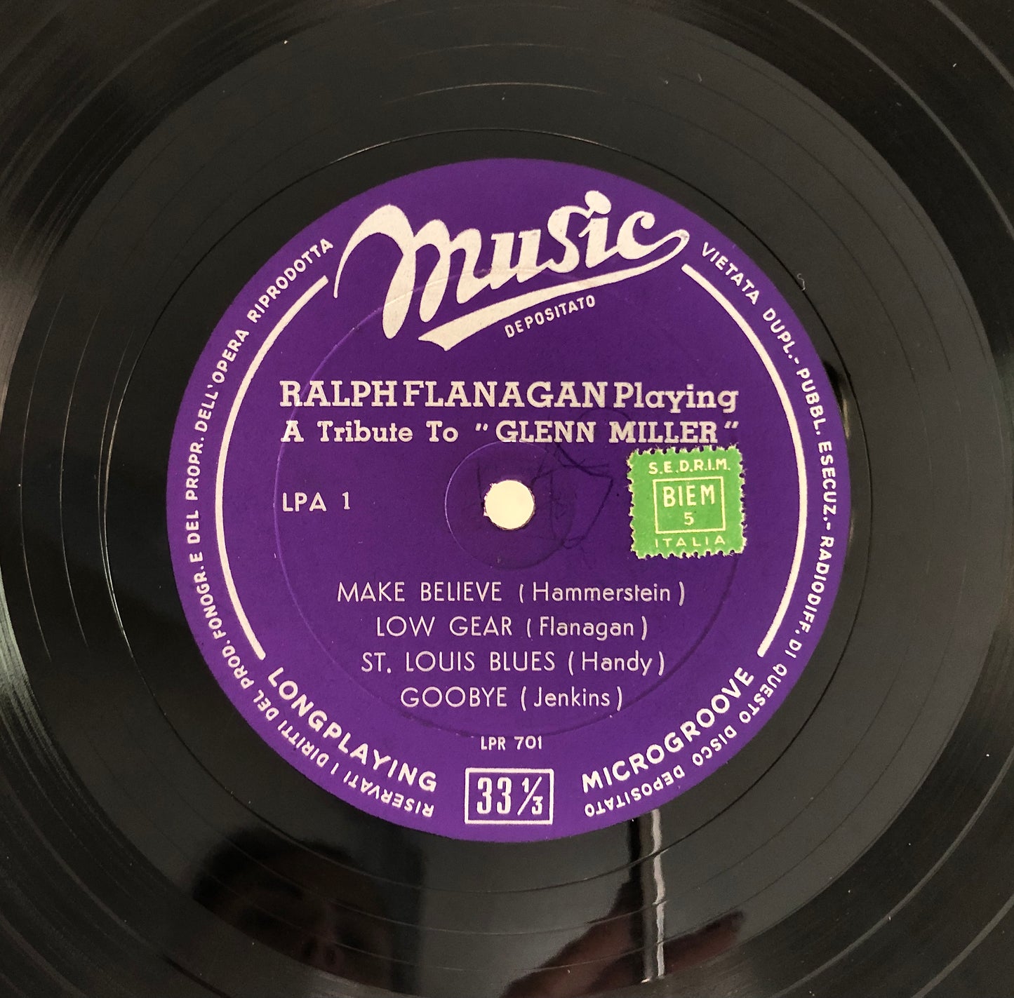 RALPH FLANAGAN - Playing a tribute to Glenn Miller - Vinile Nero (Black Vinyl)