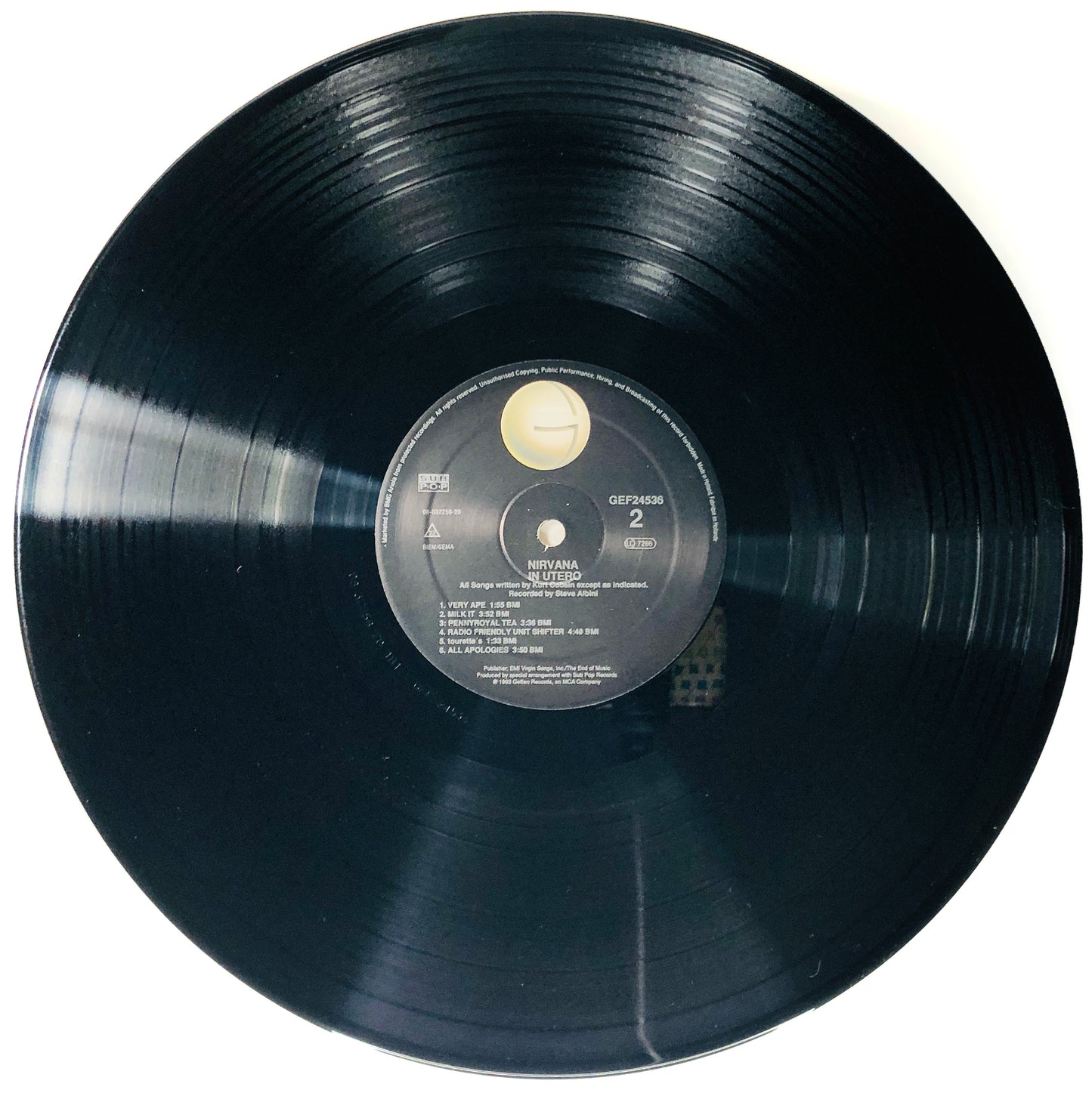 NIRVANA - In Utero - Vinile Nero (Black Vinyl) (Geffen Records - 1993)