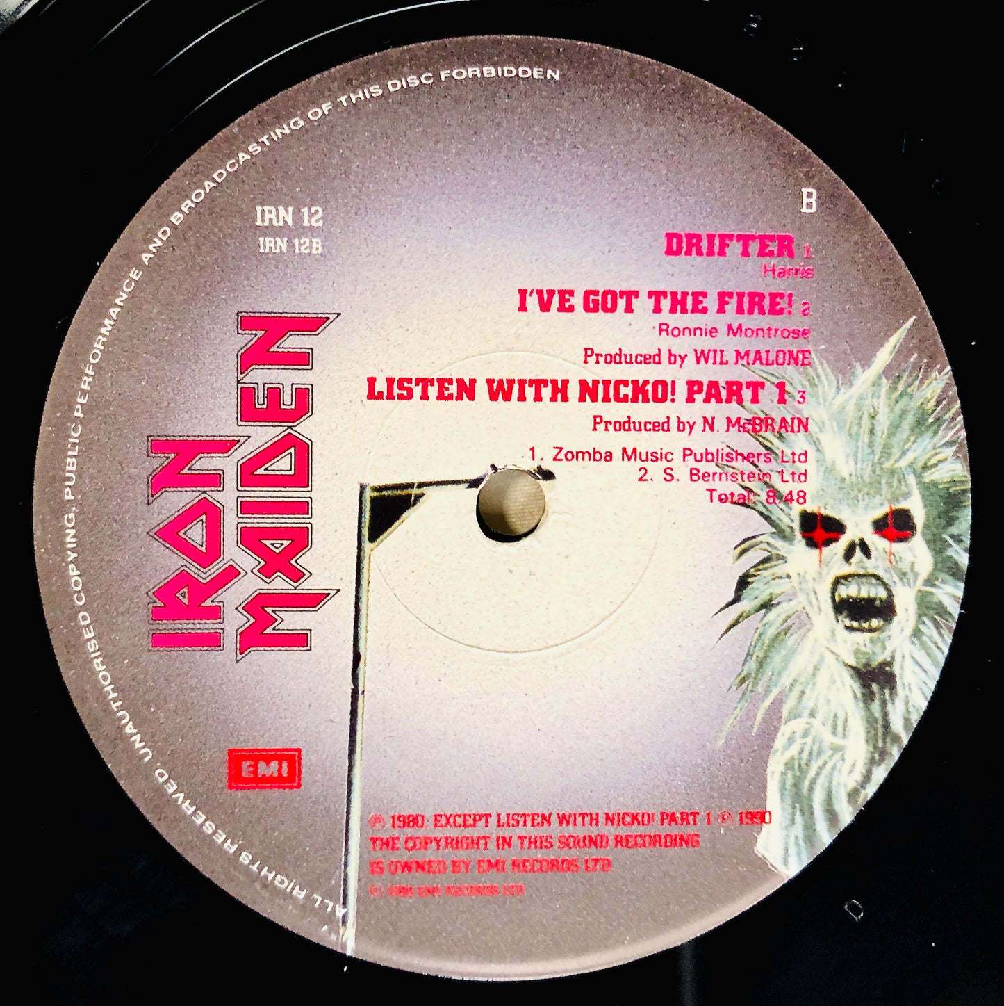 Iron Maiden - Running free - Doppio Vinile Nero (2LPs Black Vinyl) (EMI 1990)