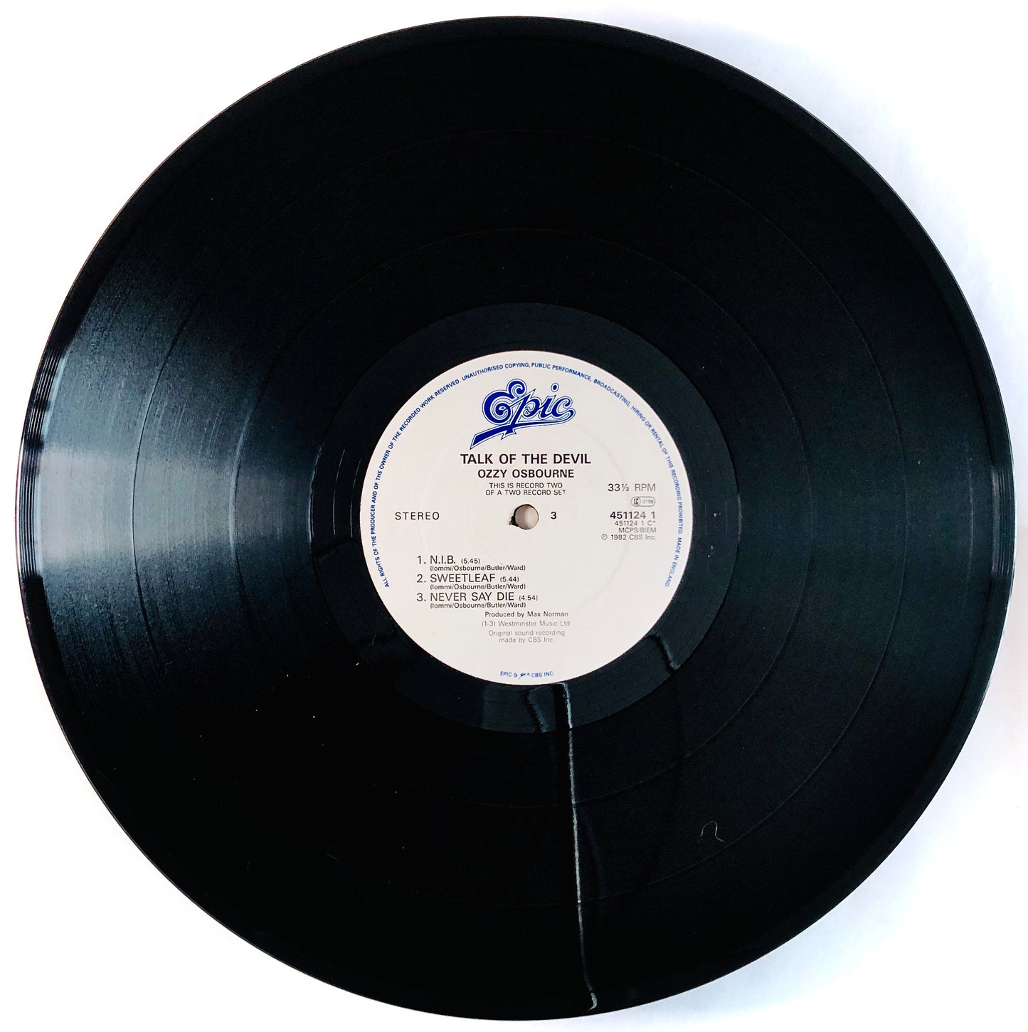 OZZY OSBOURNE - Talk of the Devil - Doppio Vinile Nero (Epic UK)