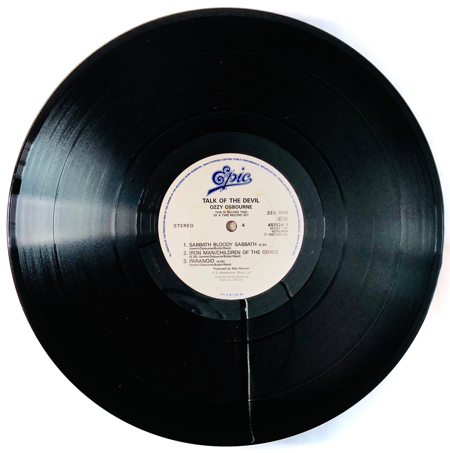 OZZY OSBOURNE - Talk of the Devil - Doppio Vinile Nero (Epic UK)