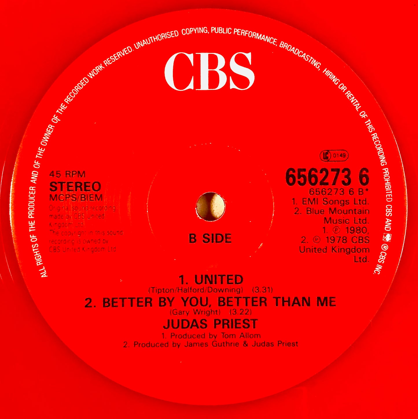 JUDAS PRIEST - Painkiller - Vinile Rosso Trasparente (CBS UK 1990)