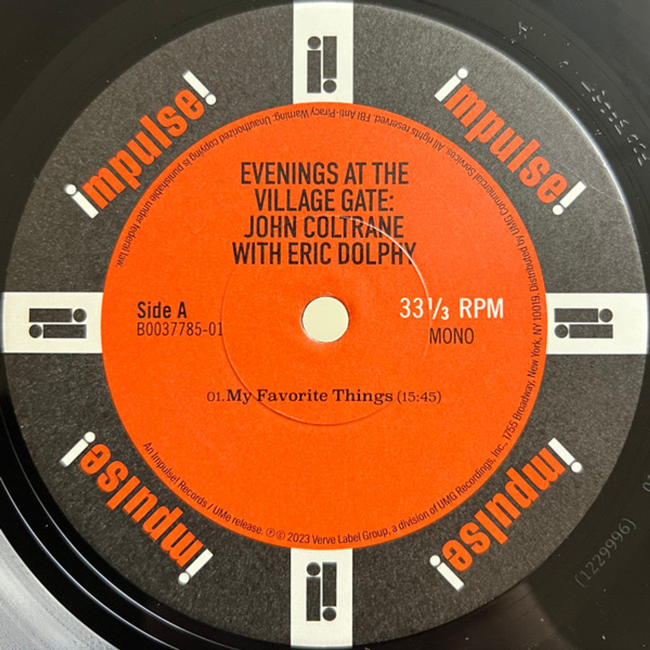 JOHN COLTRANE WITH ERIC DOLPHY - Evenings at the Village Gate - Doppio Vinile Arancione