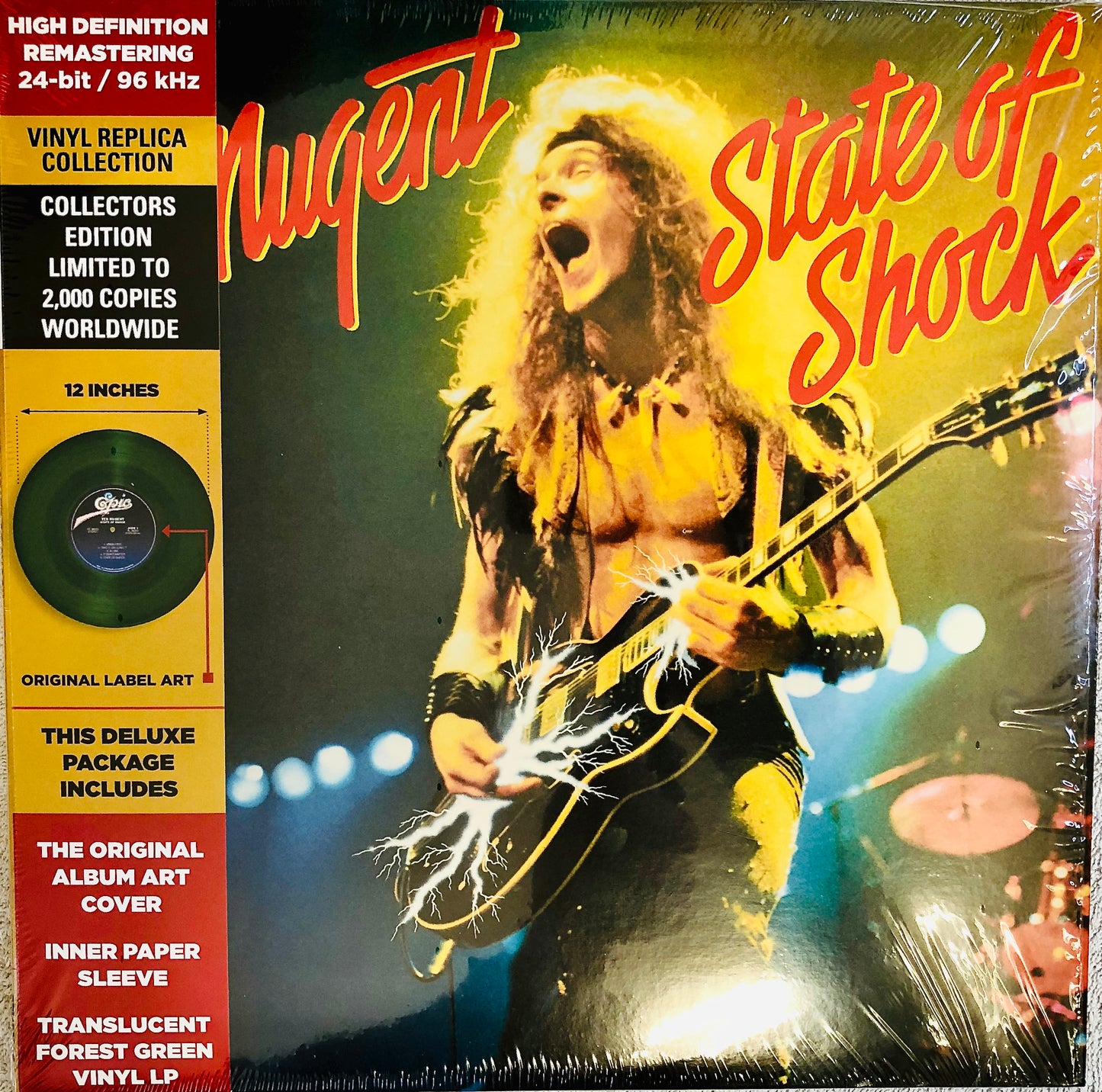 TED NUGENT - State of Shock - Vinile Verde Trasparente Rimasterizzato (Ed. Lim. 2000 copie)