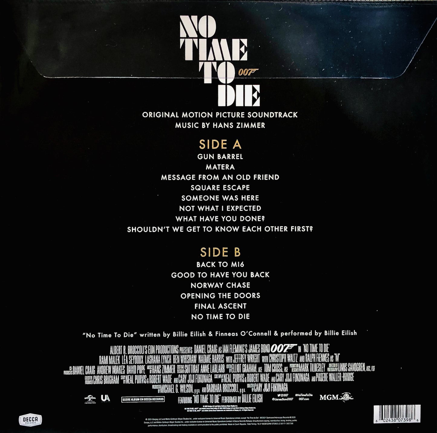 HANS ZIMMER - Non c’è Tempo per Morire 007 (No Time to Die-007) - Vinile Picture Disc