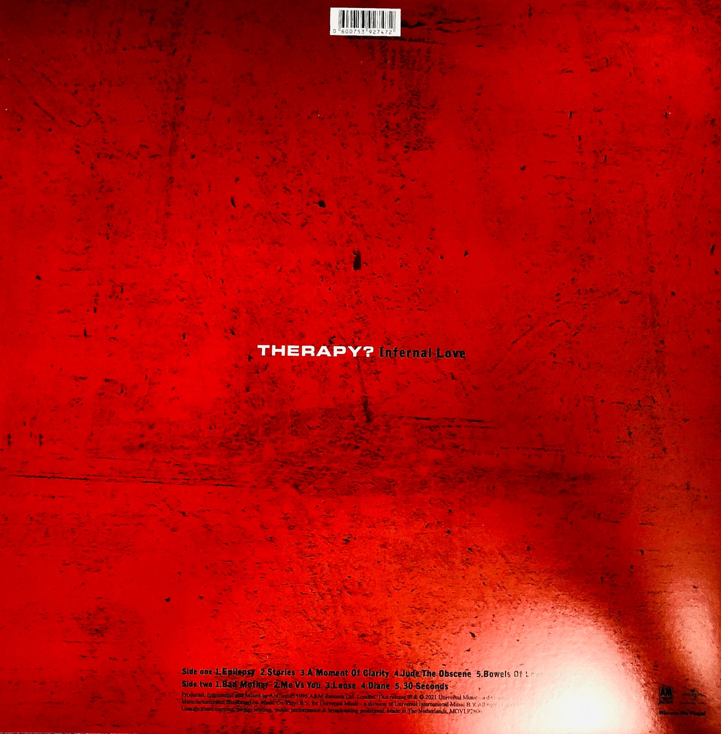 THERAPY? - Infernal Love - Vinile Nero Audiofilo