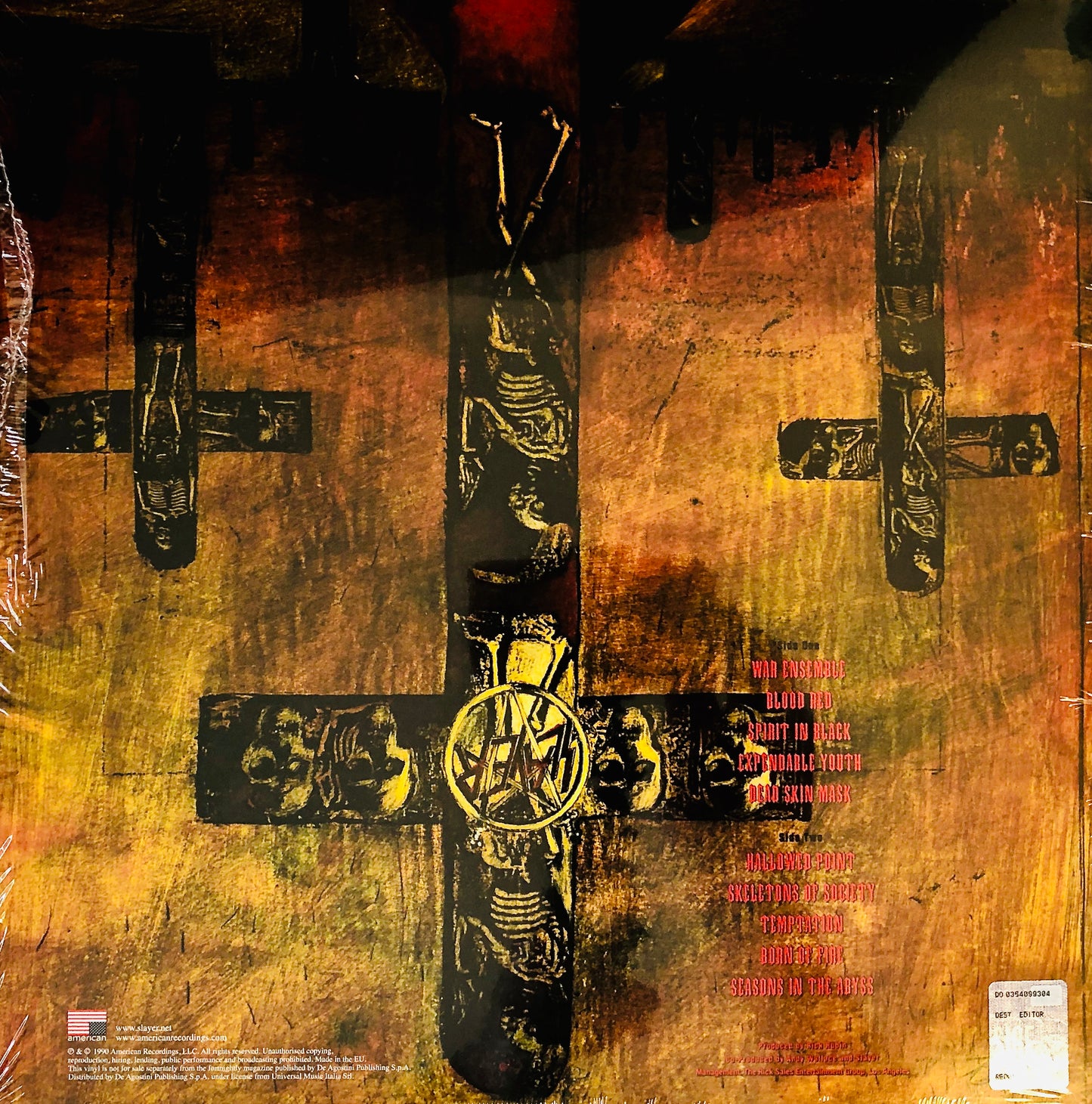SLAYER - Seasons in the Abyss - Vinile Nero (con Toppa)