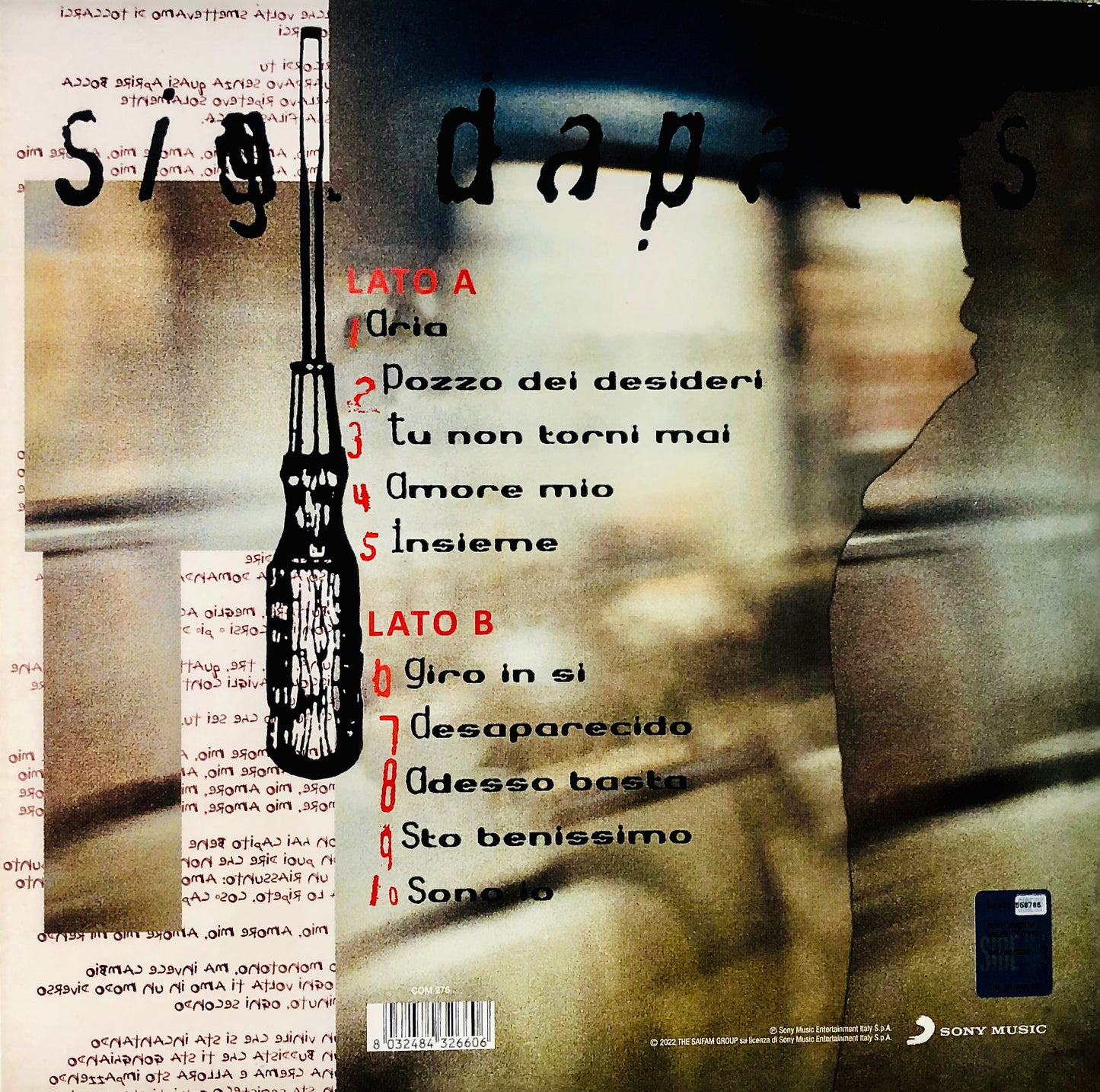 DANIELE SILVESTRI - Sig. Dapatas - Vinile Rosso Trasparente (Ed. Lim. 500 copie)