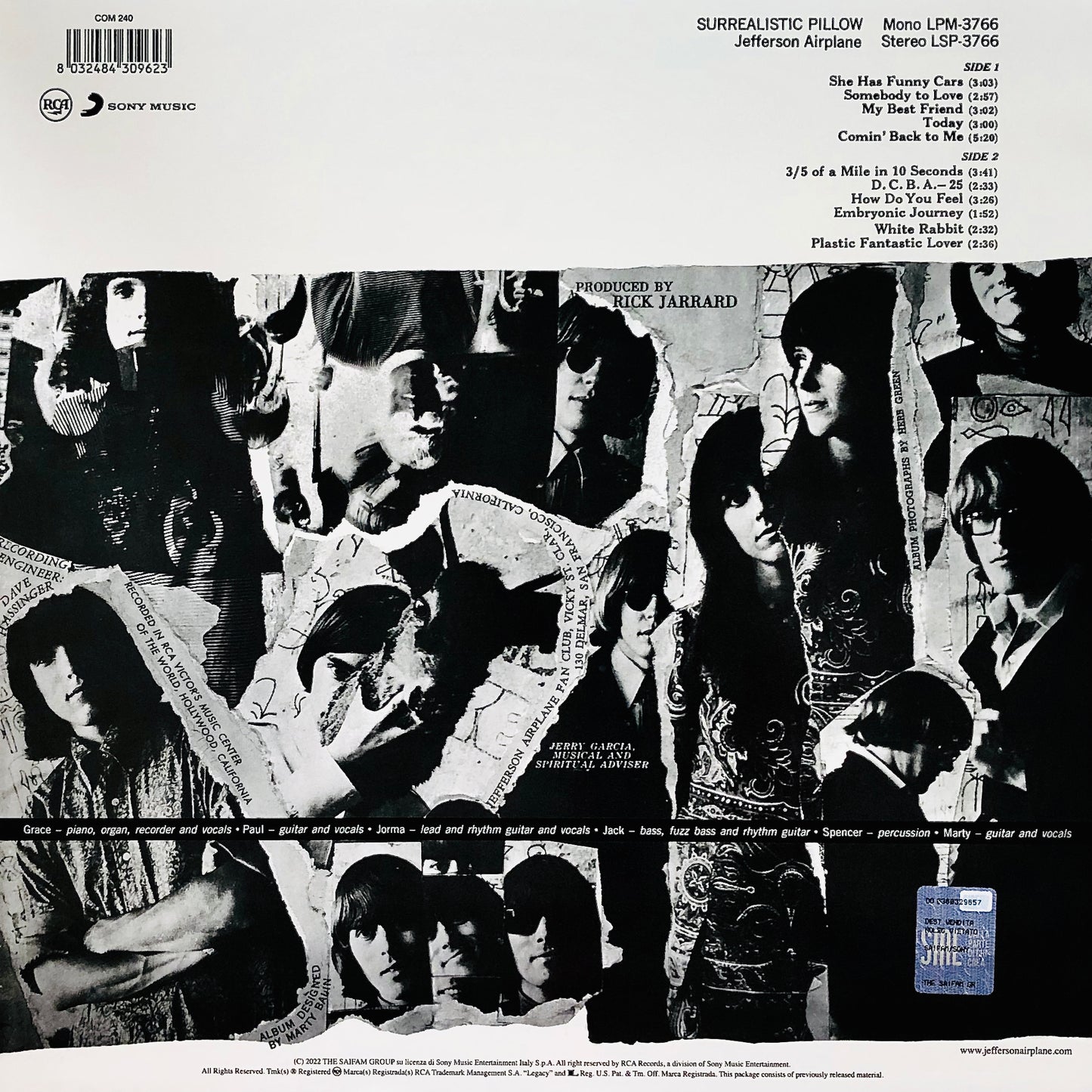JEFFERSON AIRPLANE - Surrealistic Pillow - Vinile Nero