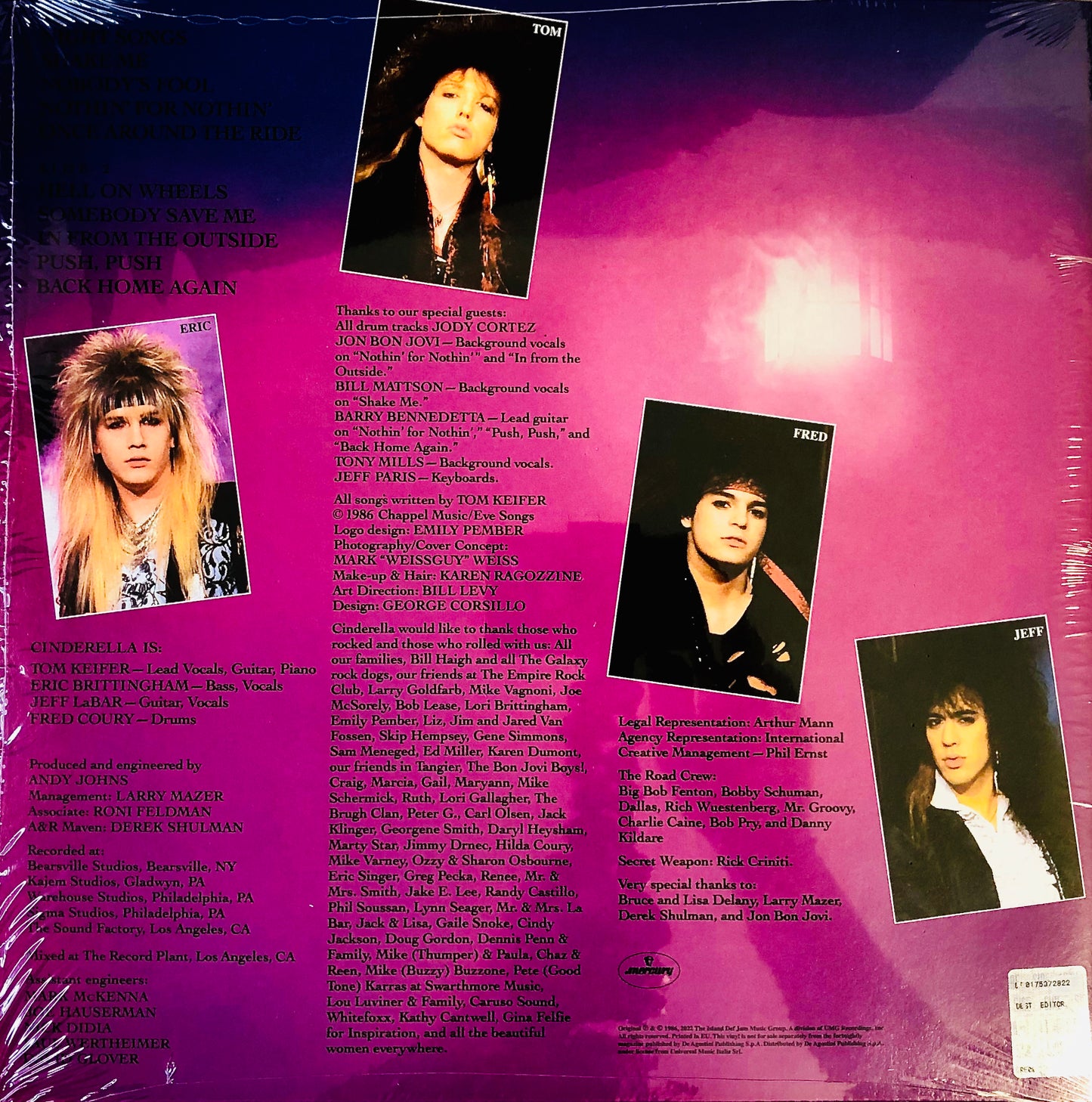 CINDERELLA - Night Songs - Vinile Nero (Black Vinyl) (2022)