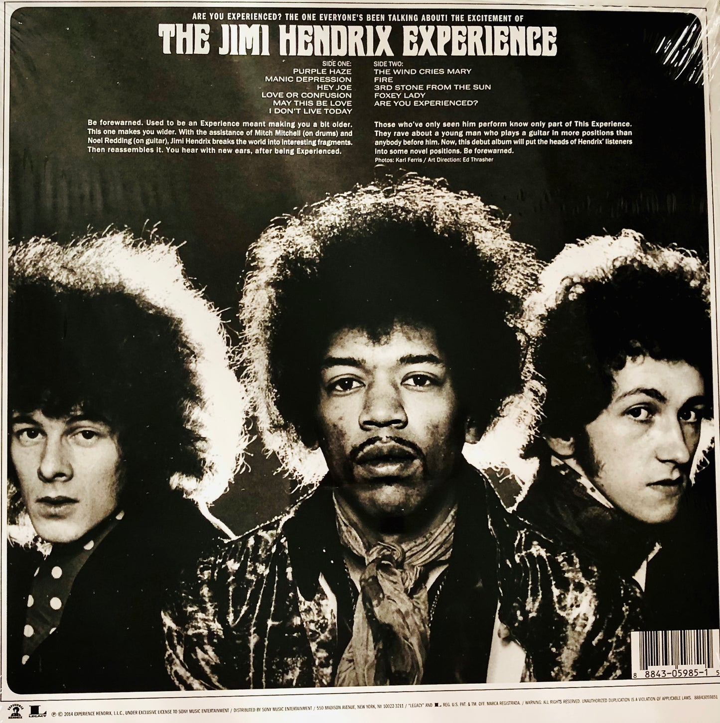 THE JIMI HENDRIX EXPERIENCE - Are You Experienced -  Vinile Audiofilo (Audiophile Black Vinyl)