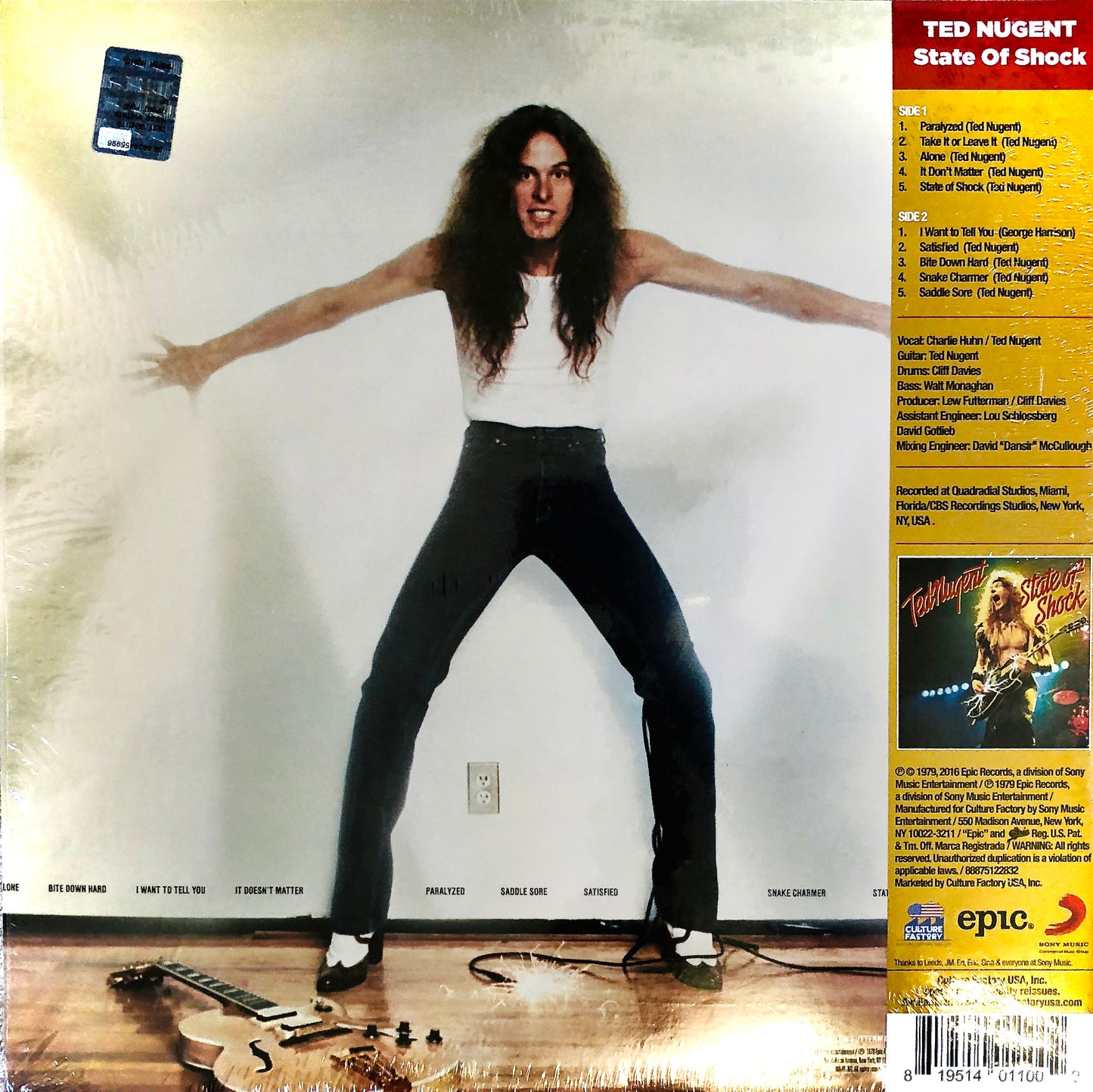 TED NUGENT - State of Shock - Vinile Verde Trasparente Rimasterizzato (Ed. Lim. 2000 copie)