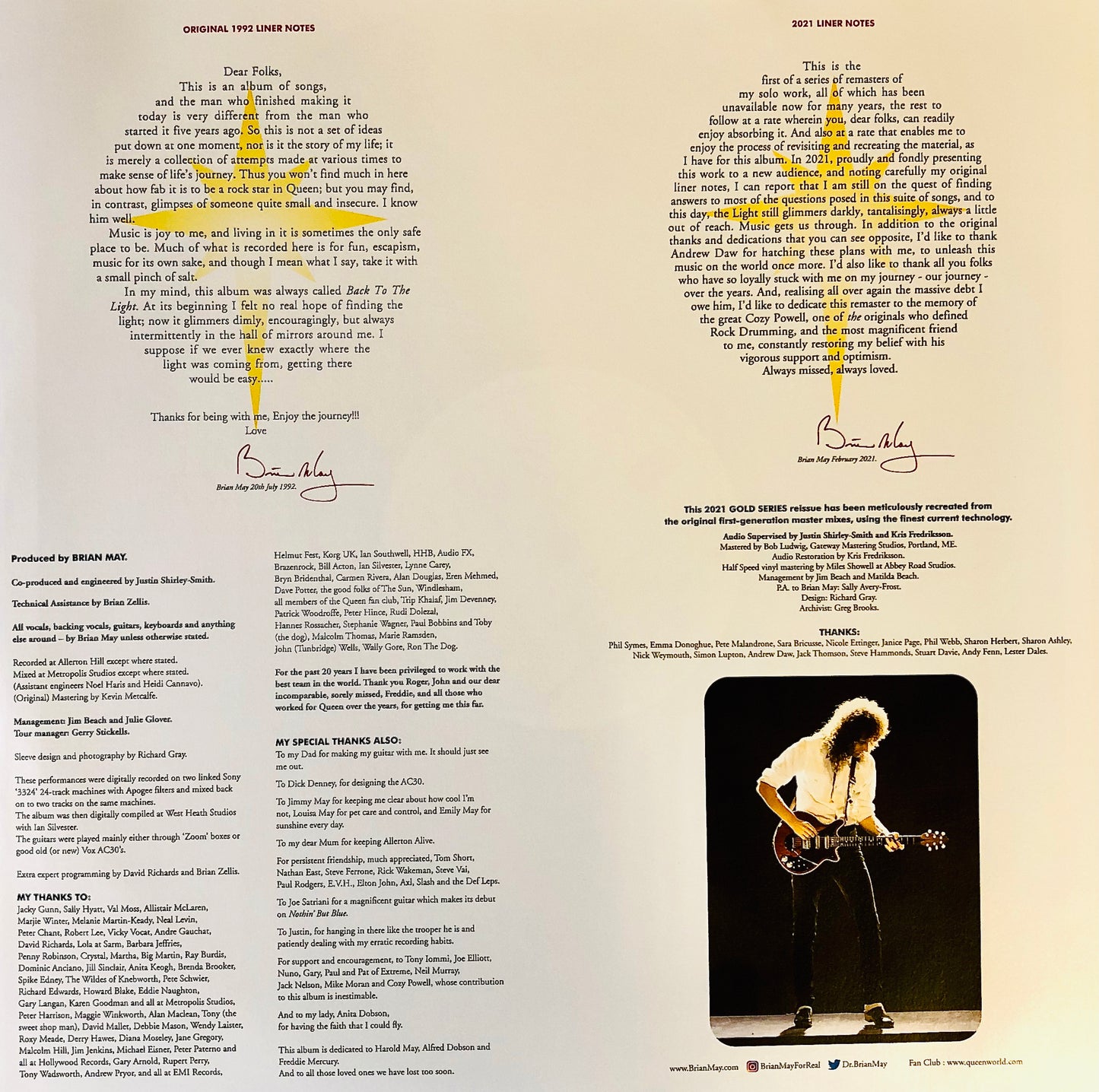 BRIAN MAY - Back to the Light - Vinile Nero (Black Vinyl) (2021)