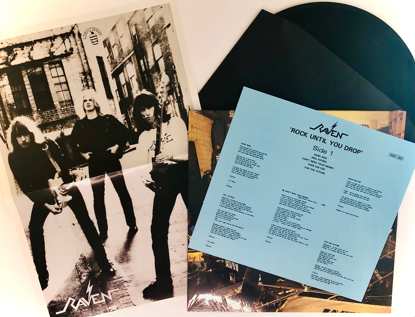 RAVEN - Rock until you drop - Vinile Nero + Toppa
