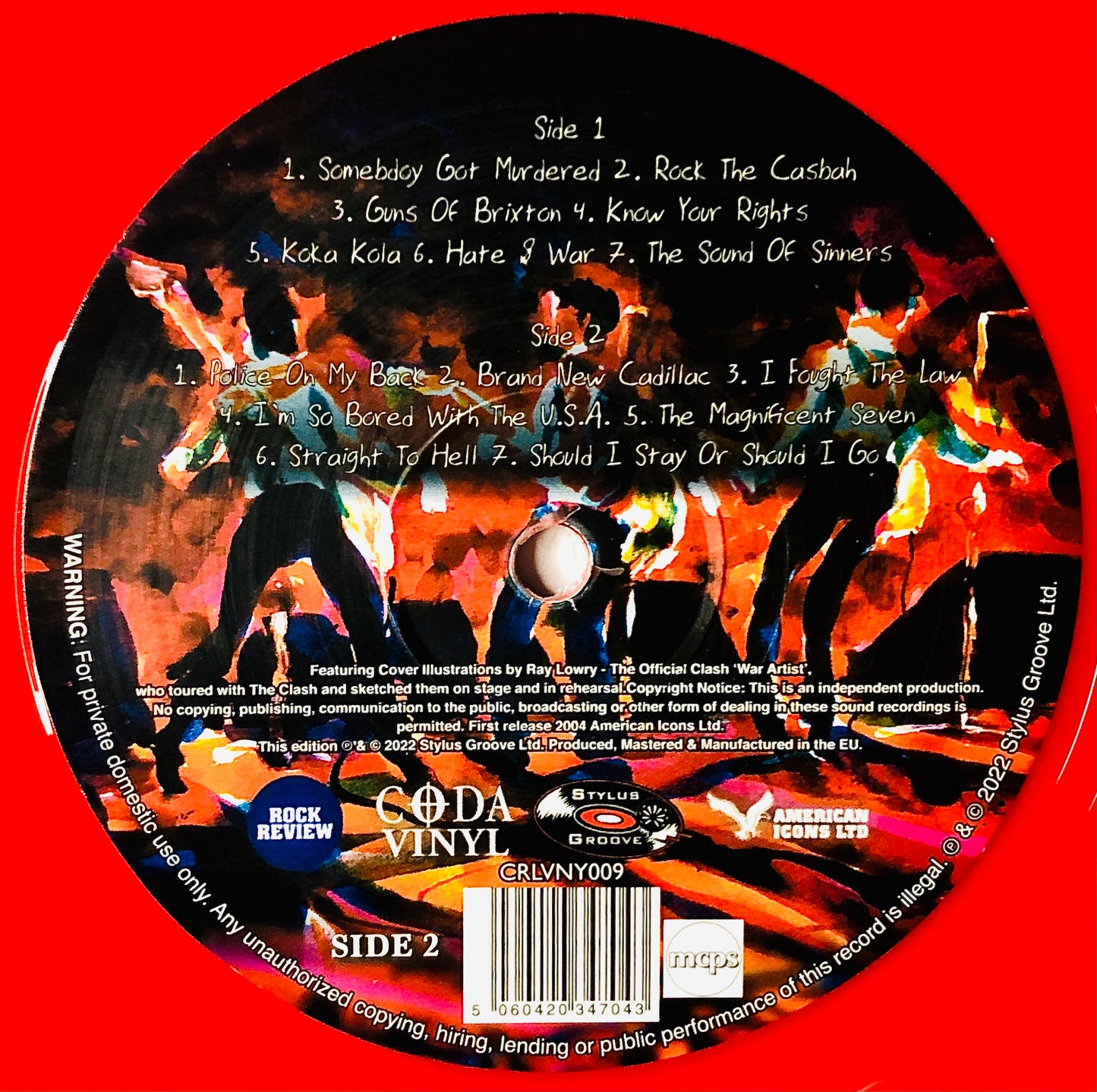 THE CLASH - Bored with the US Festival - Vinile Rosso (made in UK) (Live in USA, 28/05/1983)