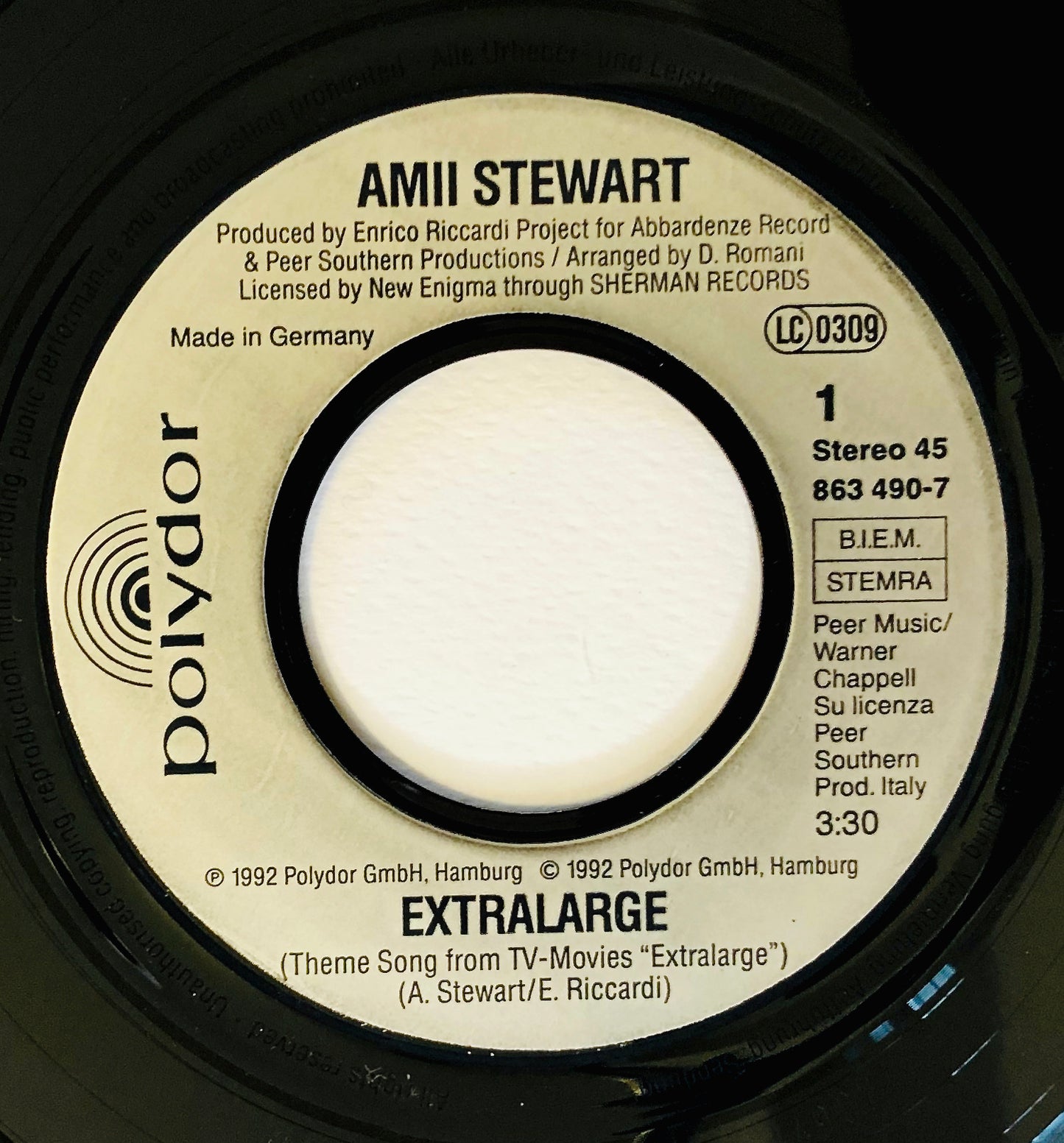 AMII STEWART - Extralarge -  45rpm Usato / Colonna Sonora