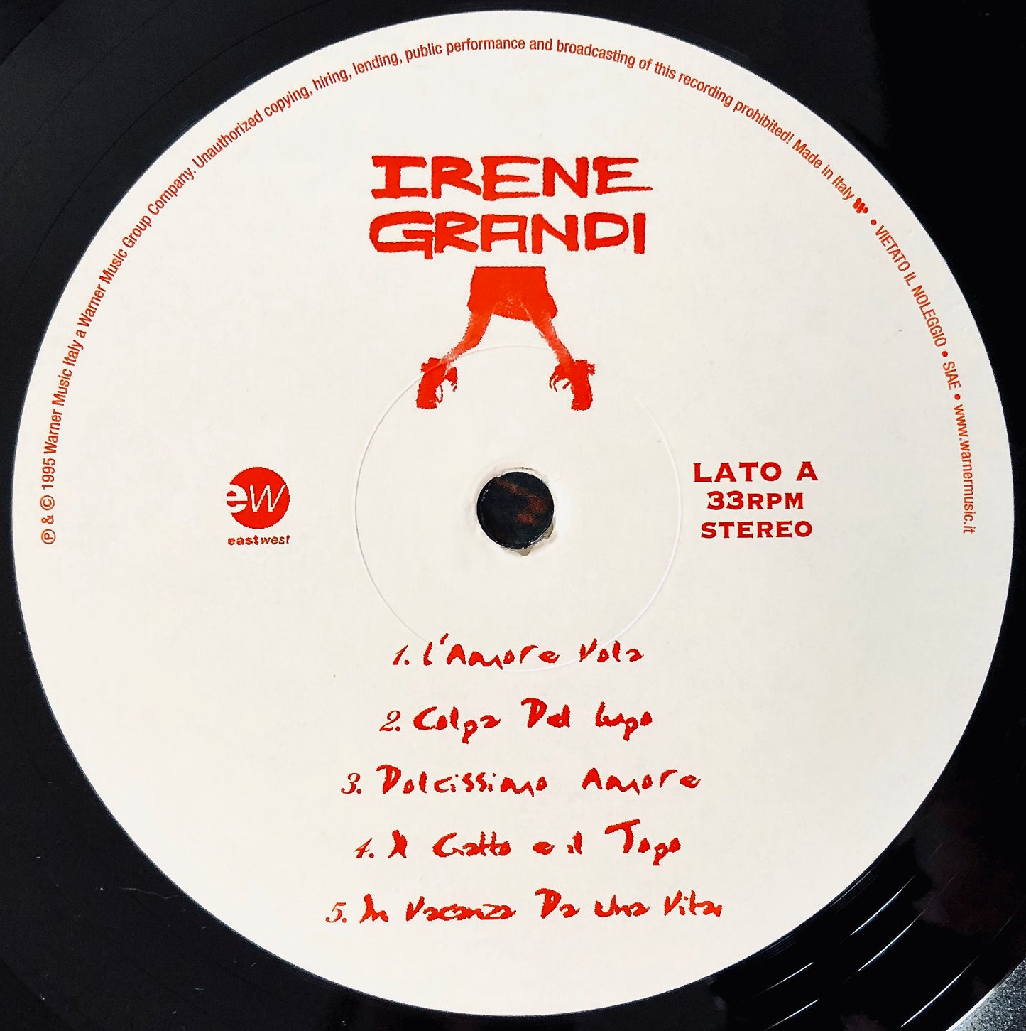 IRENE GRANDI - In vacanza da una Vita - Vinile Nero (Black Vinyl)