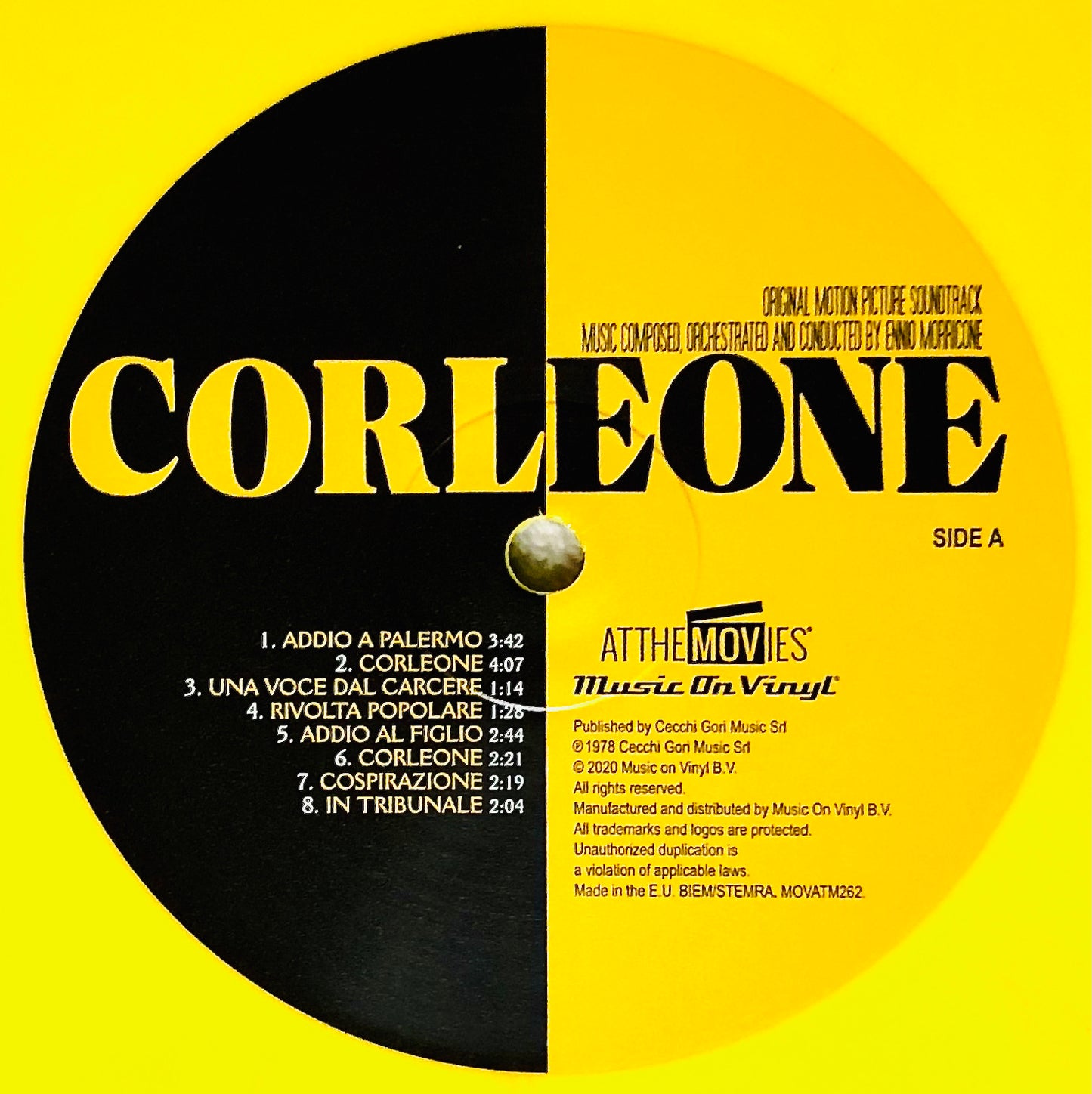 ENNIO MORRICONE - Corleone - Vinile Giallo Solido Audiofilo