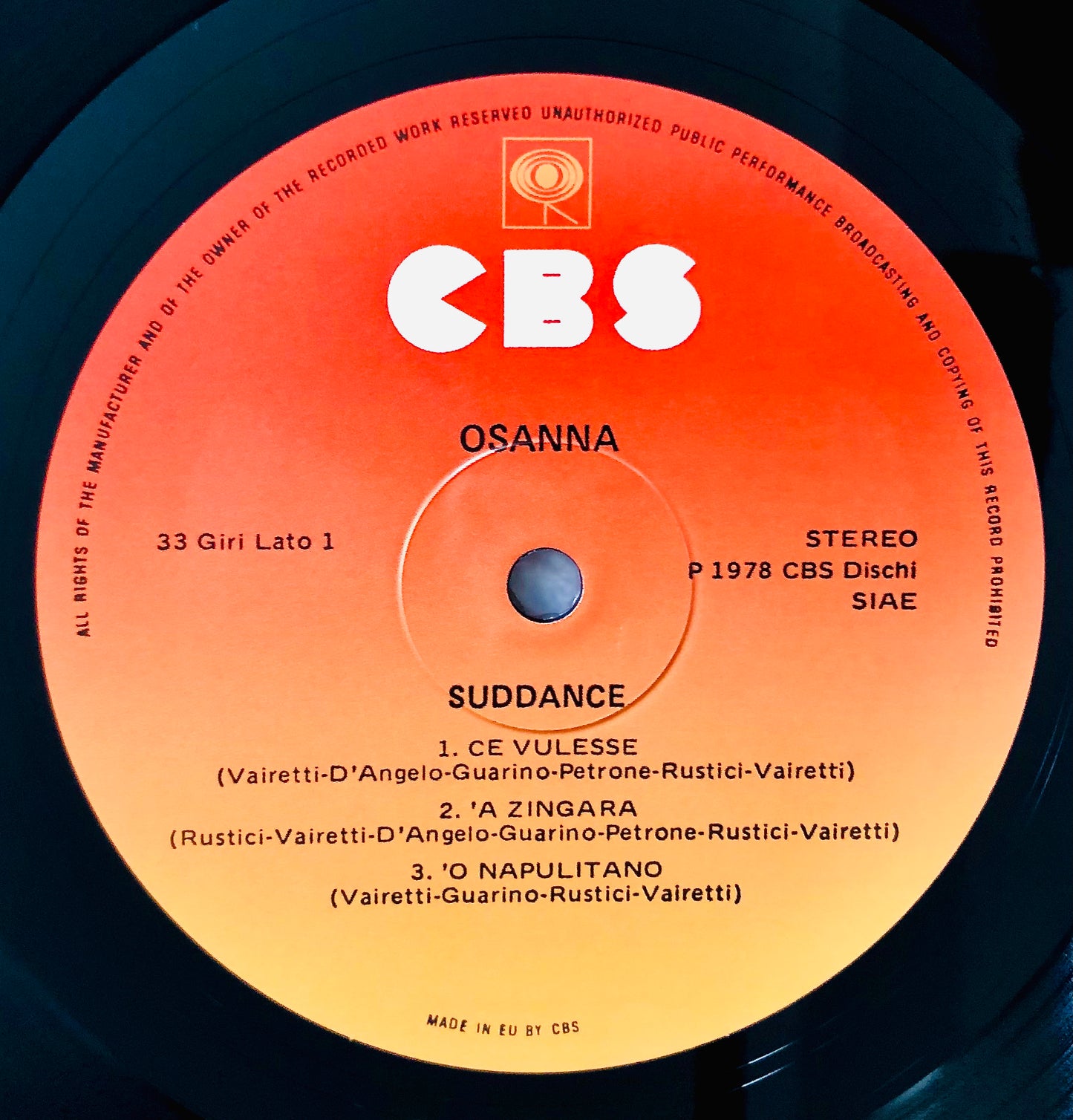 OSANNA - Suddance - Vinile Nero (Black Vinyl) (Ed. 2018)