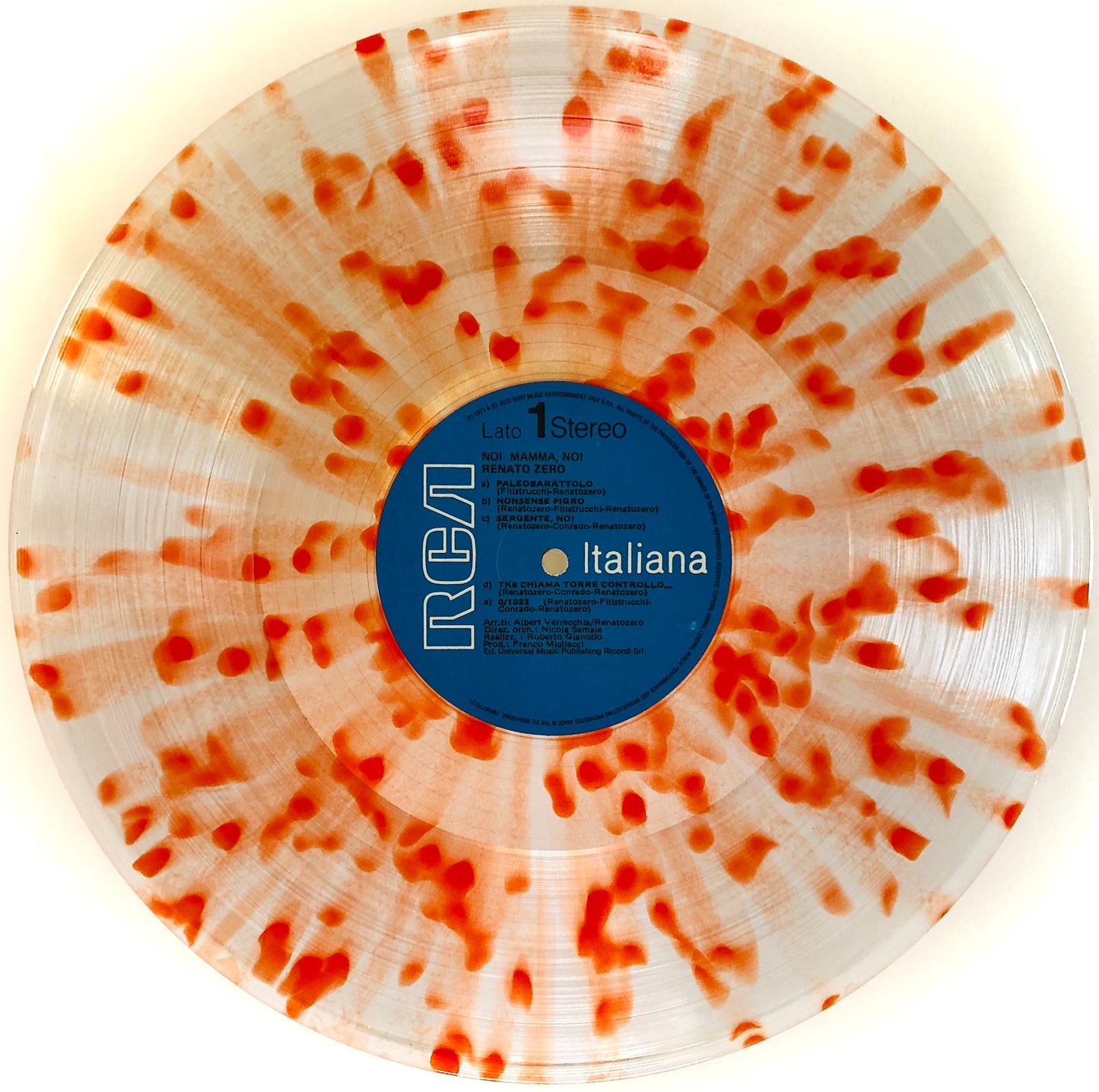 RENATO ZERO - No! Mamma, no! - Vinile Trasparente Rosso Splatter (Ed. Lim. Num. 50° Anniversario / 500 copie)