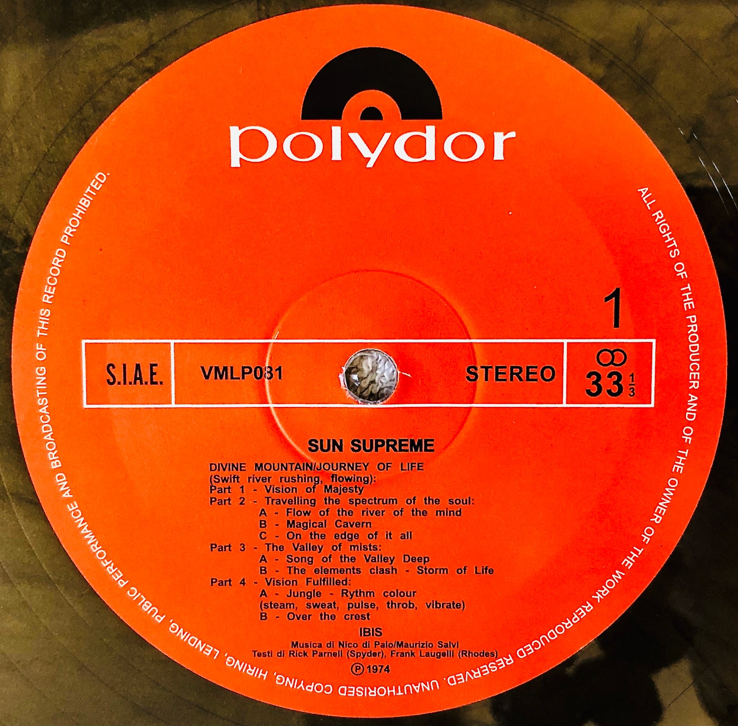 IBIS - Sun Supreme - Vinile Solido mix Oro / Nero