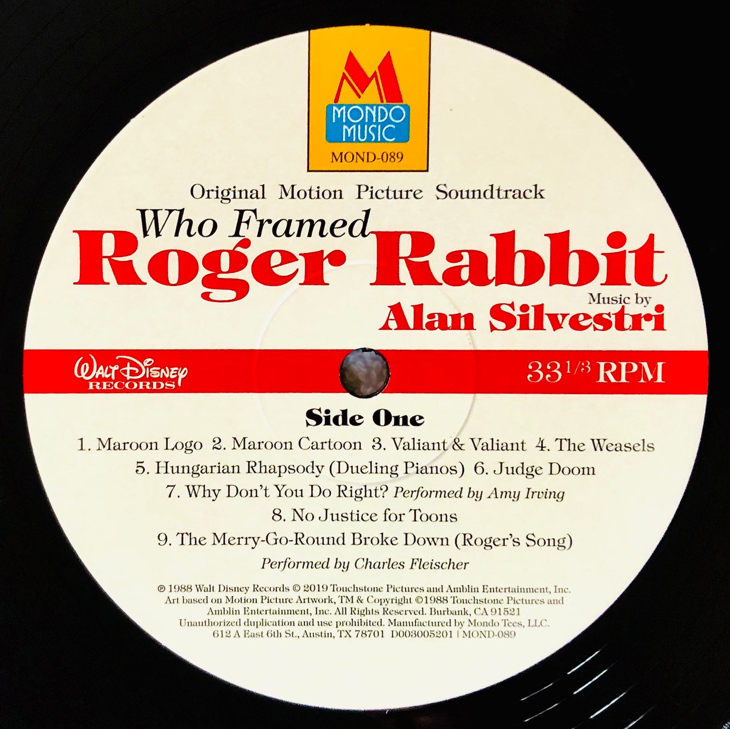 ALAN SILVESTRI - Chi ha incastrato Roger Rabbit -  Vinile Nero (Black Vinyl)