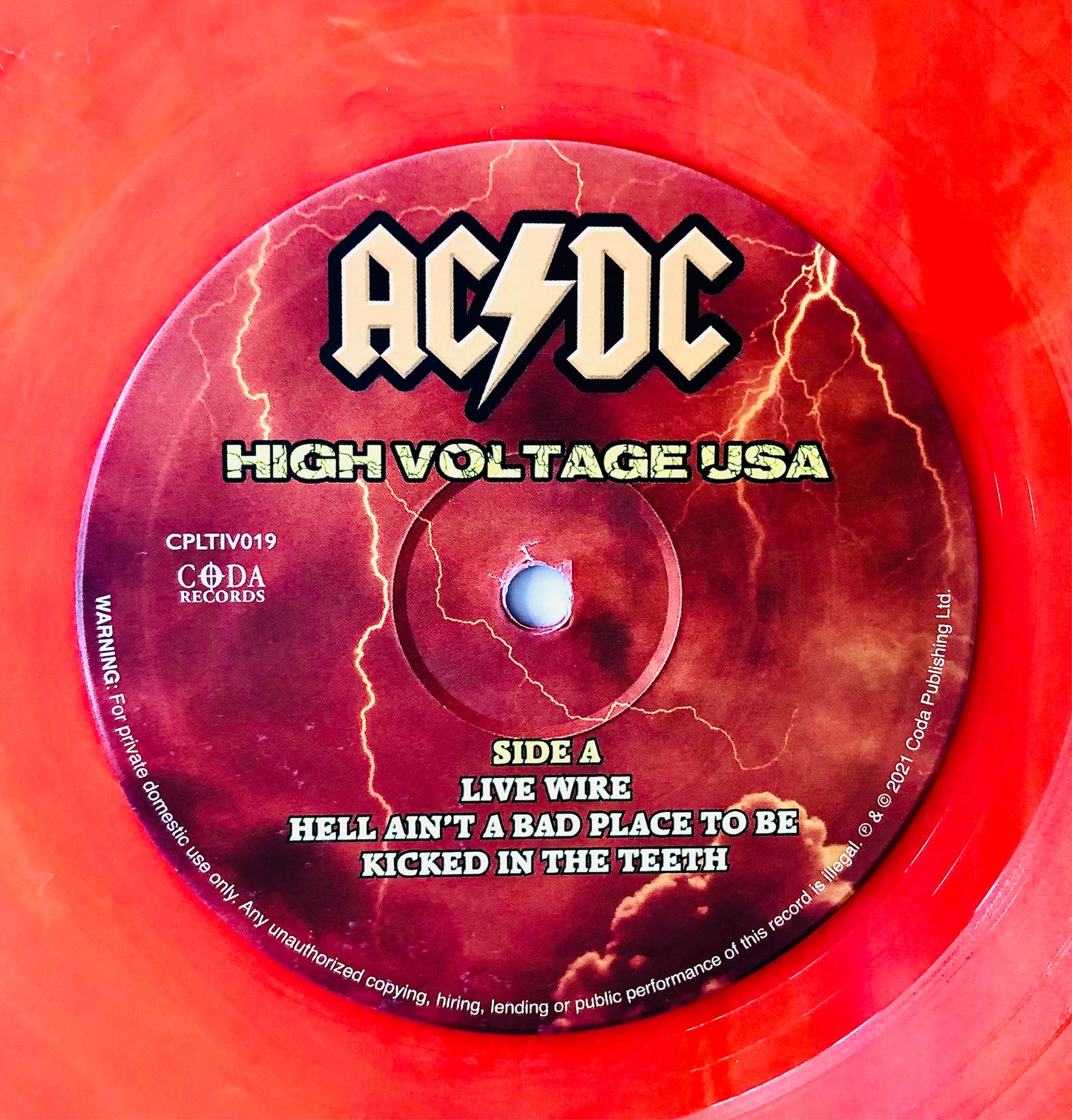 AC DC - High Voltage (Live in USA, 1977) - Doppio Vinile Arancione Fiammato (Made in UK) + Toppa