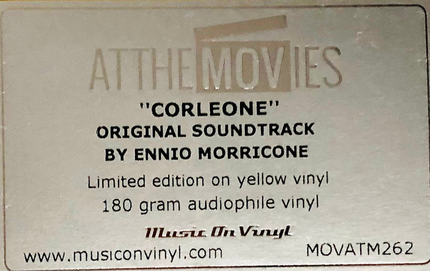 ENNIO MORRICONE - Corleone - Vinile Giallo Solido Audiofilo