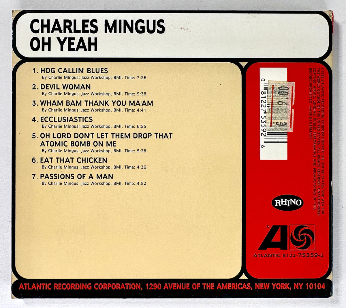 Charles Mingus - Oh Yeah - CD