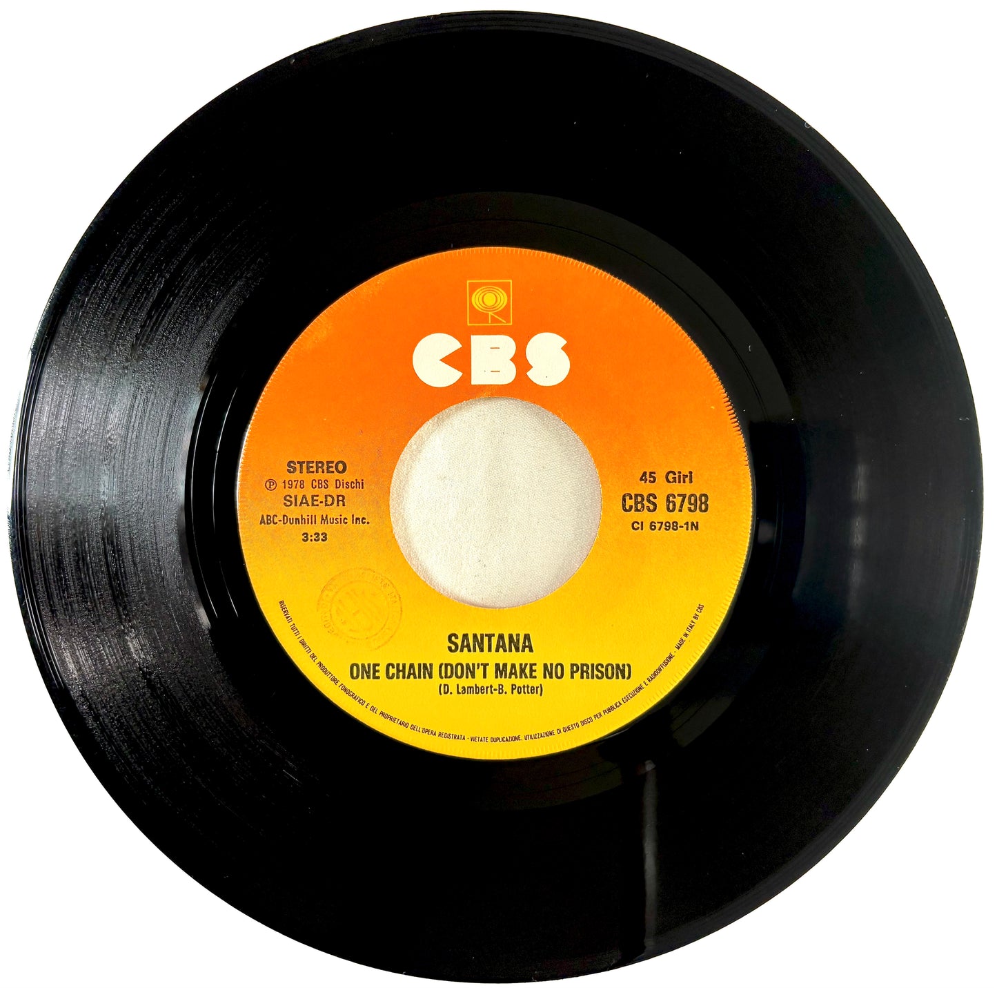 SANTANA - One chain (don’t make no prison) - Vinile Nero (45rpm)